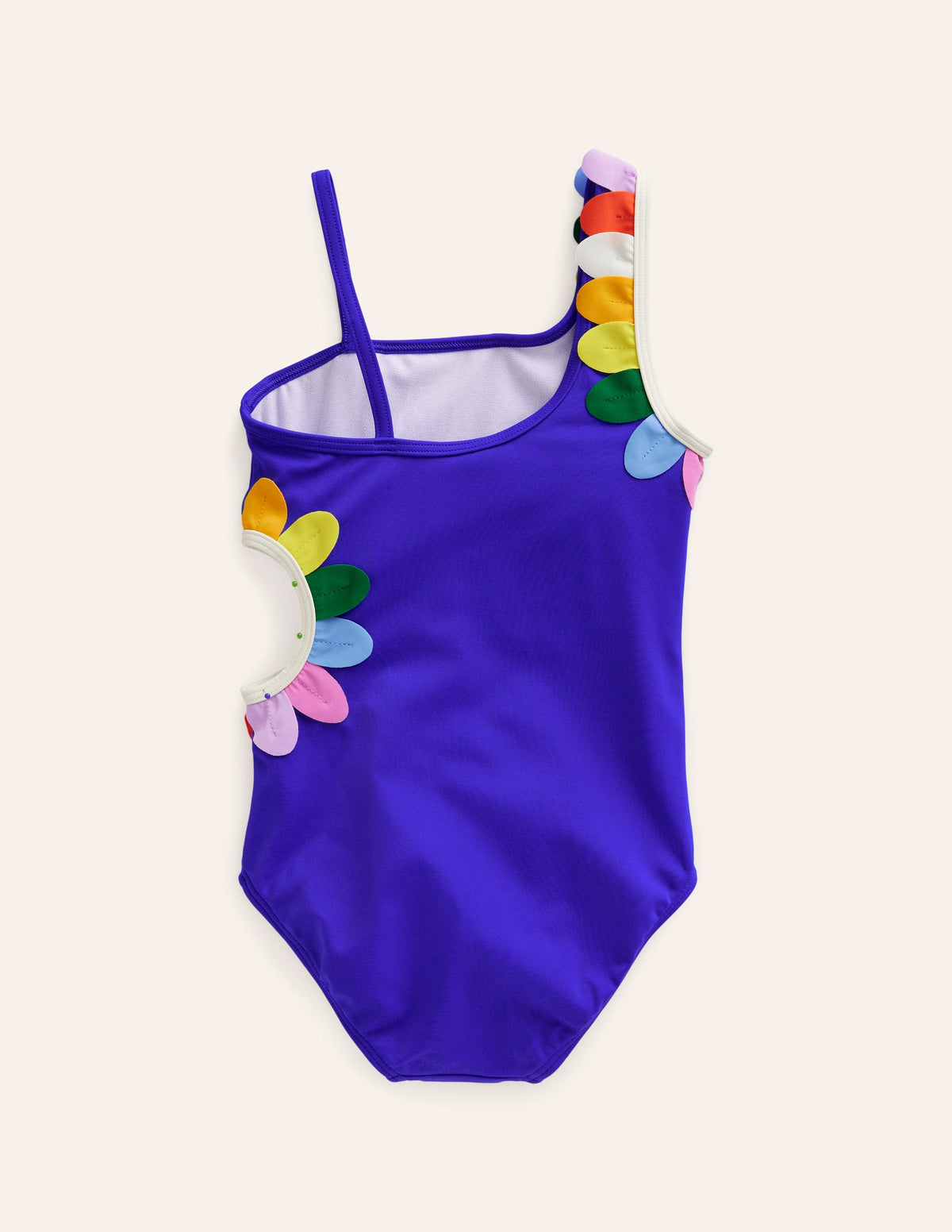 Badeanzug mit Blumen-Cut-outs-Tiefblau Bunt Gänseblümchen - Image 2