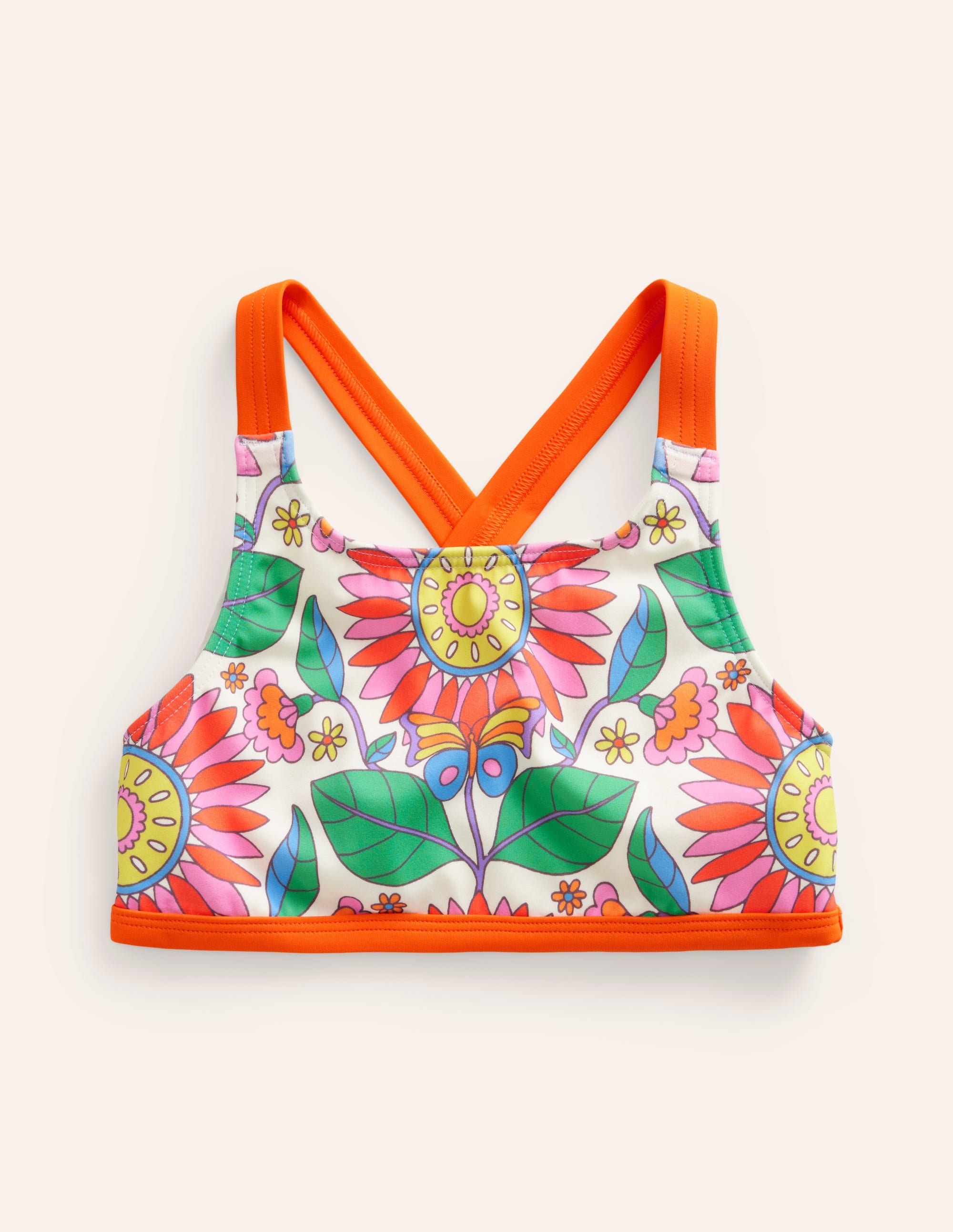 Haut de bikini à dos croisé-Motif Daisy Vine multi - Image 1