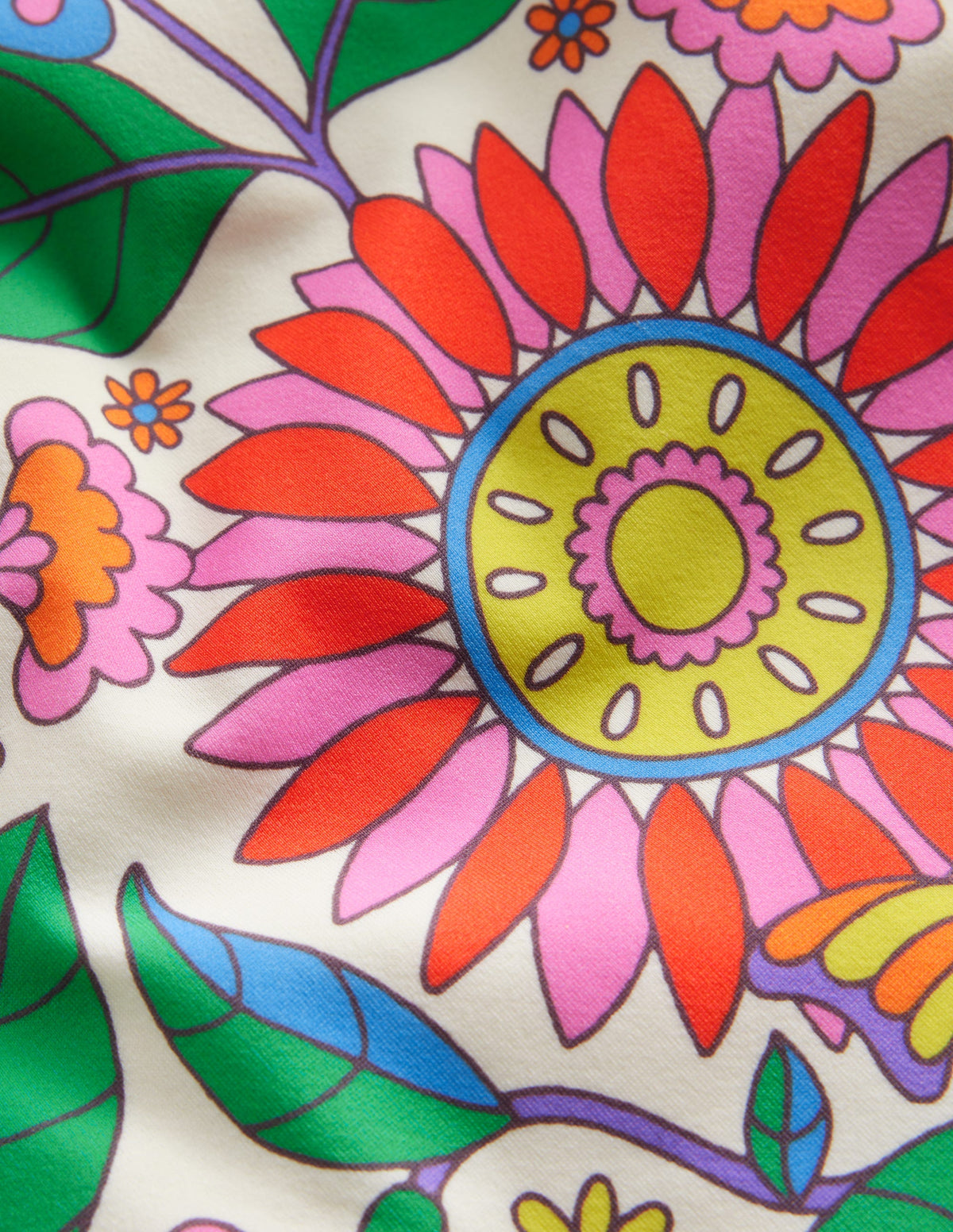 Tankini-Oberteil mit gekreuzten Rückenträgern-Bunt Gänseblümchen - Image 3