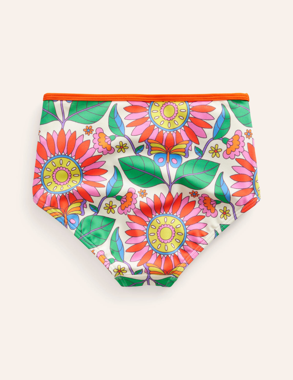 Bas de bikini taille haute-Motif Daisy Vine multi-2