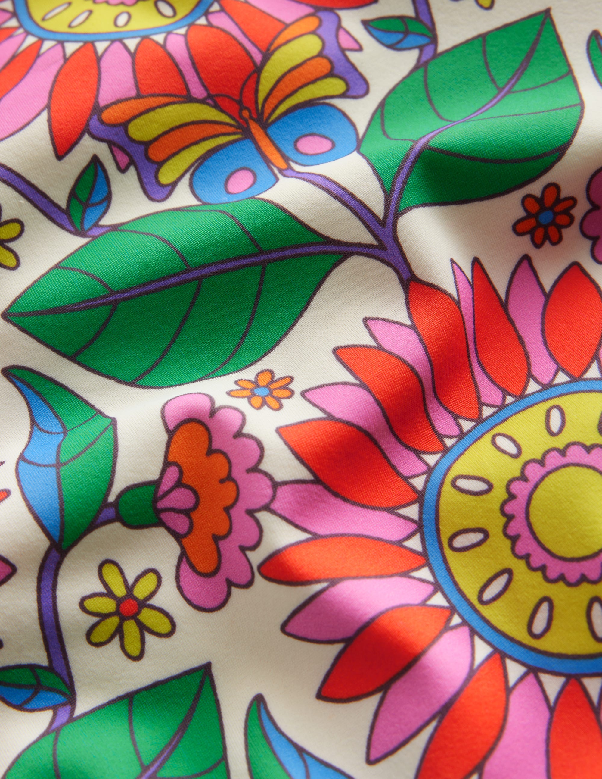 Bas de bikini taille haute-Motif Daisy Vine multi - Image 3