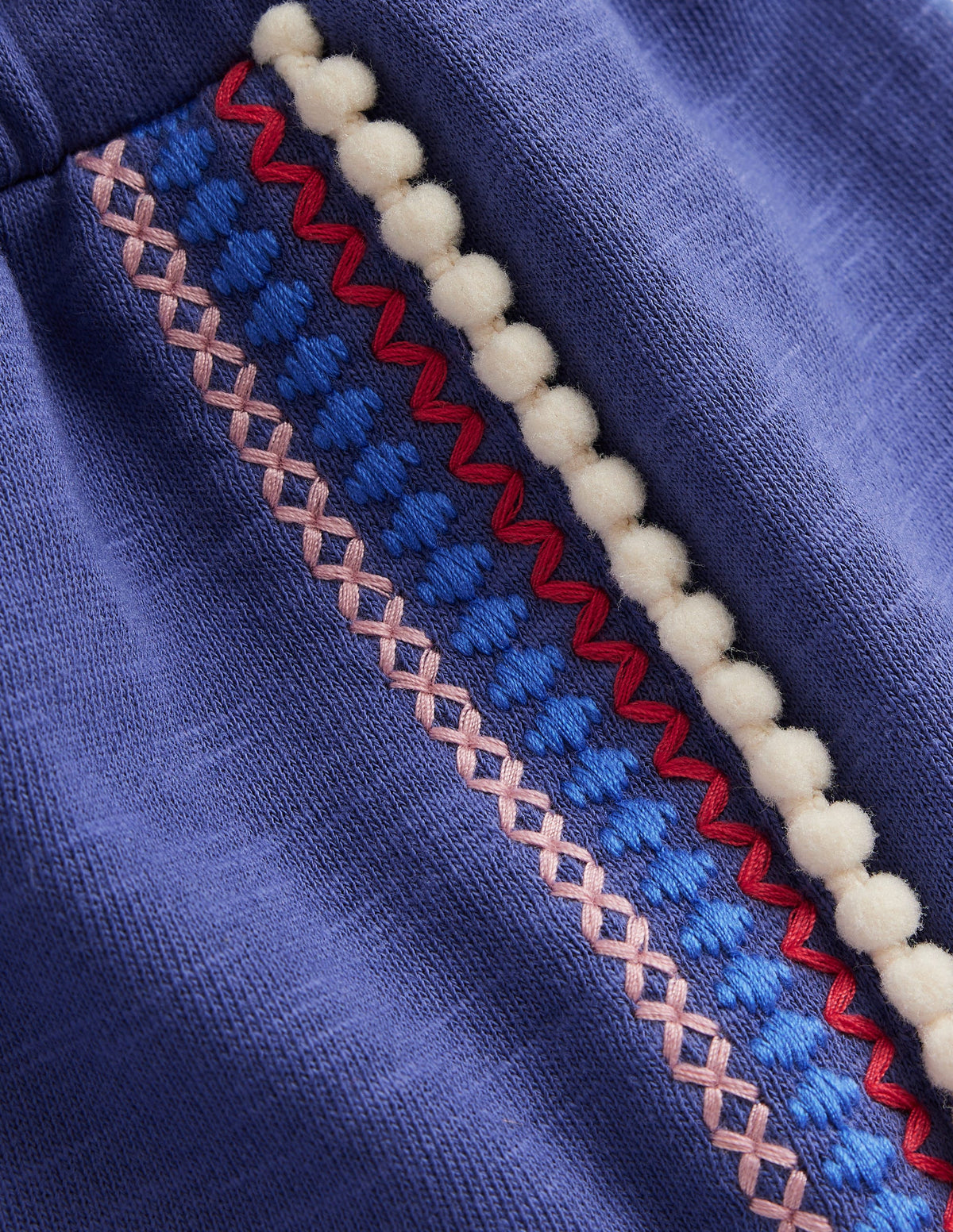 Jersey-Shorts mit Bommelbesatz-Roboterblau-3