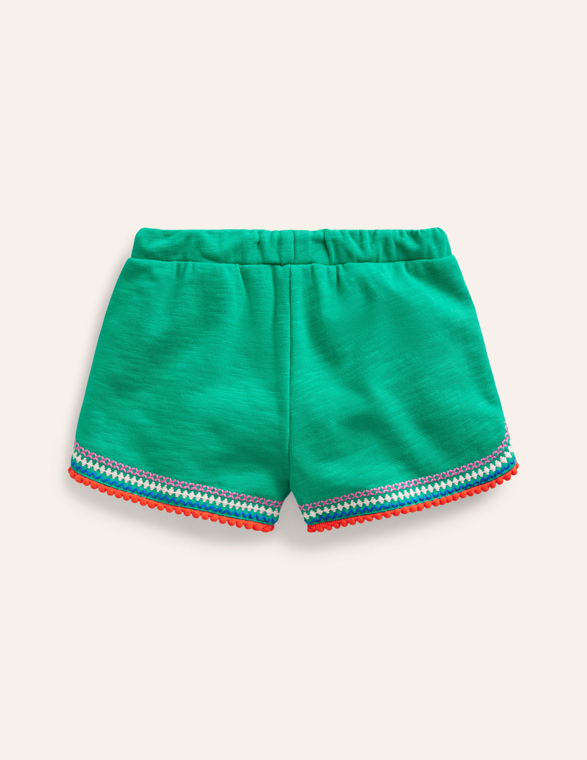 Jersey-Shorts mit Bommelbesatz-Jadegrün - Image 2