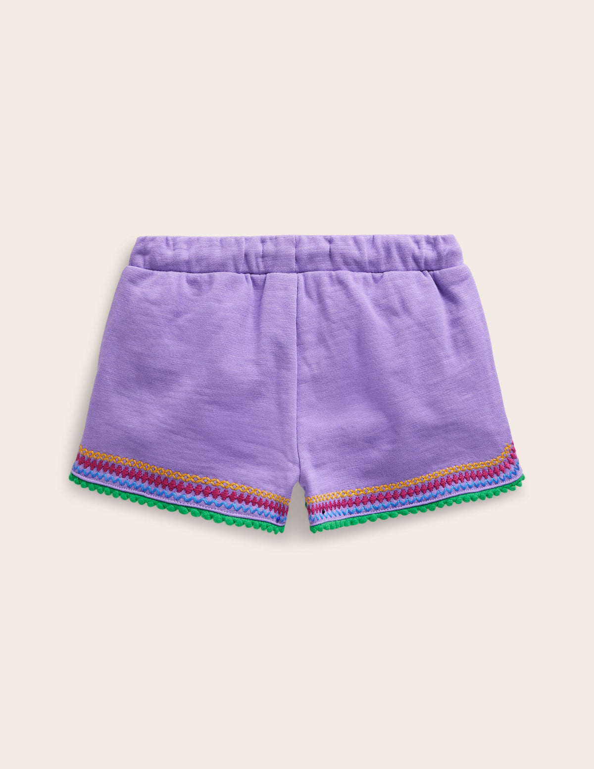 Jersey-Shorts mit Bommelbesatz-Krokus-Violett - Image 2