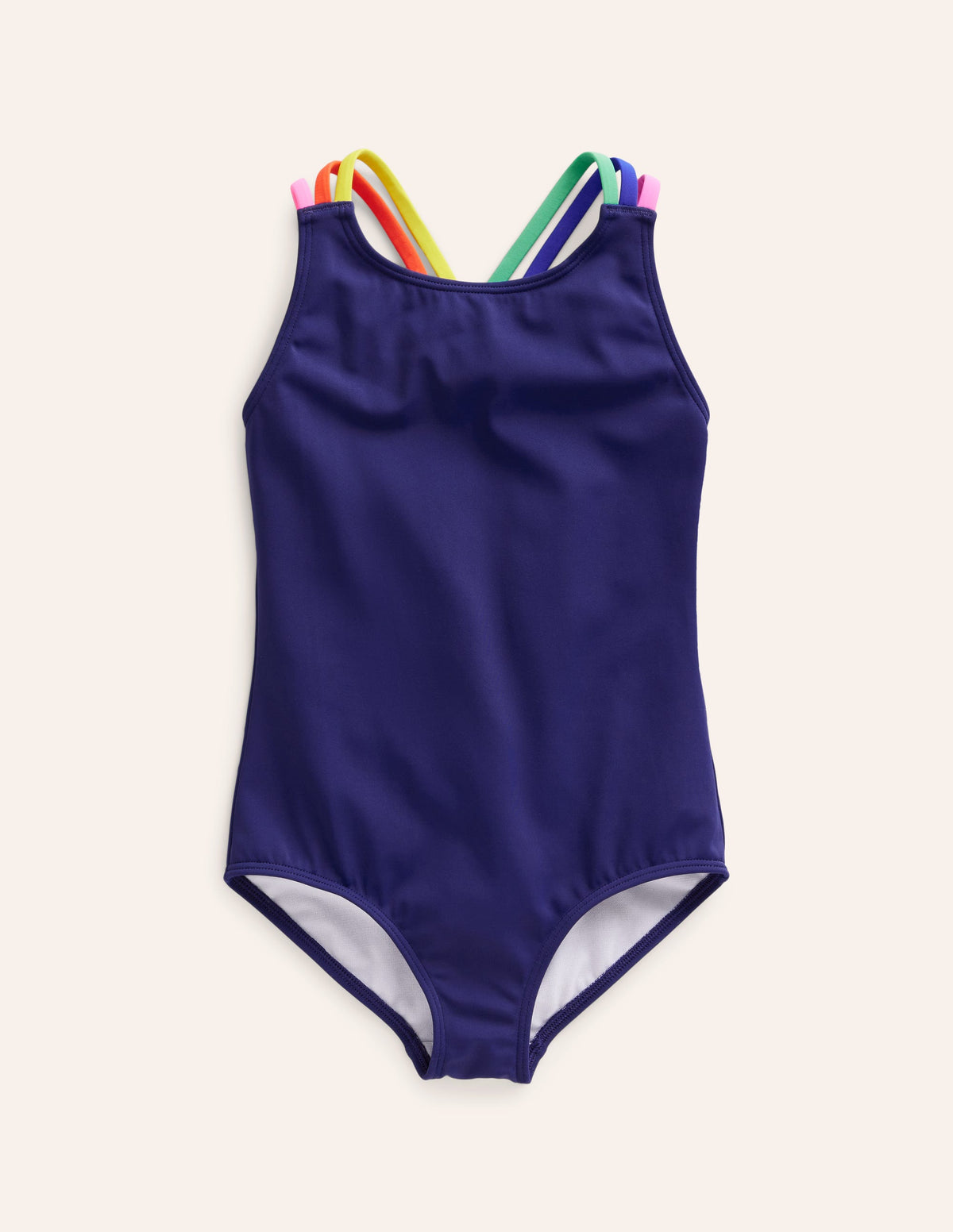 Badeanzug mit gekreuzten Rückenträgern in Regenbogenfarben-Anemone-1