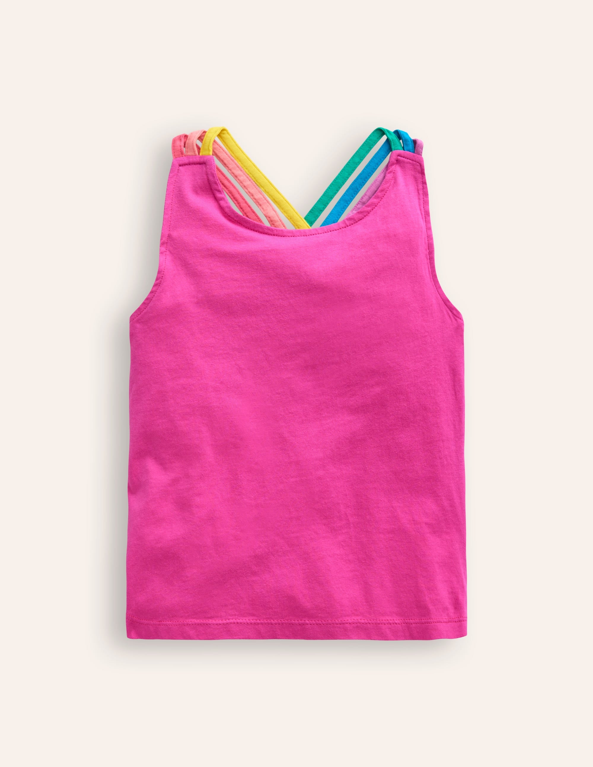 Top mit gekreuzten Trägern in Regenbogenfarben-Cosmos-Rosa - Image 1