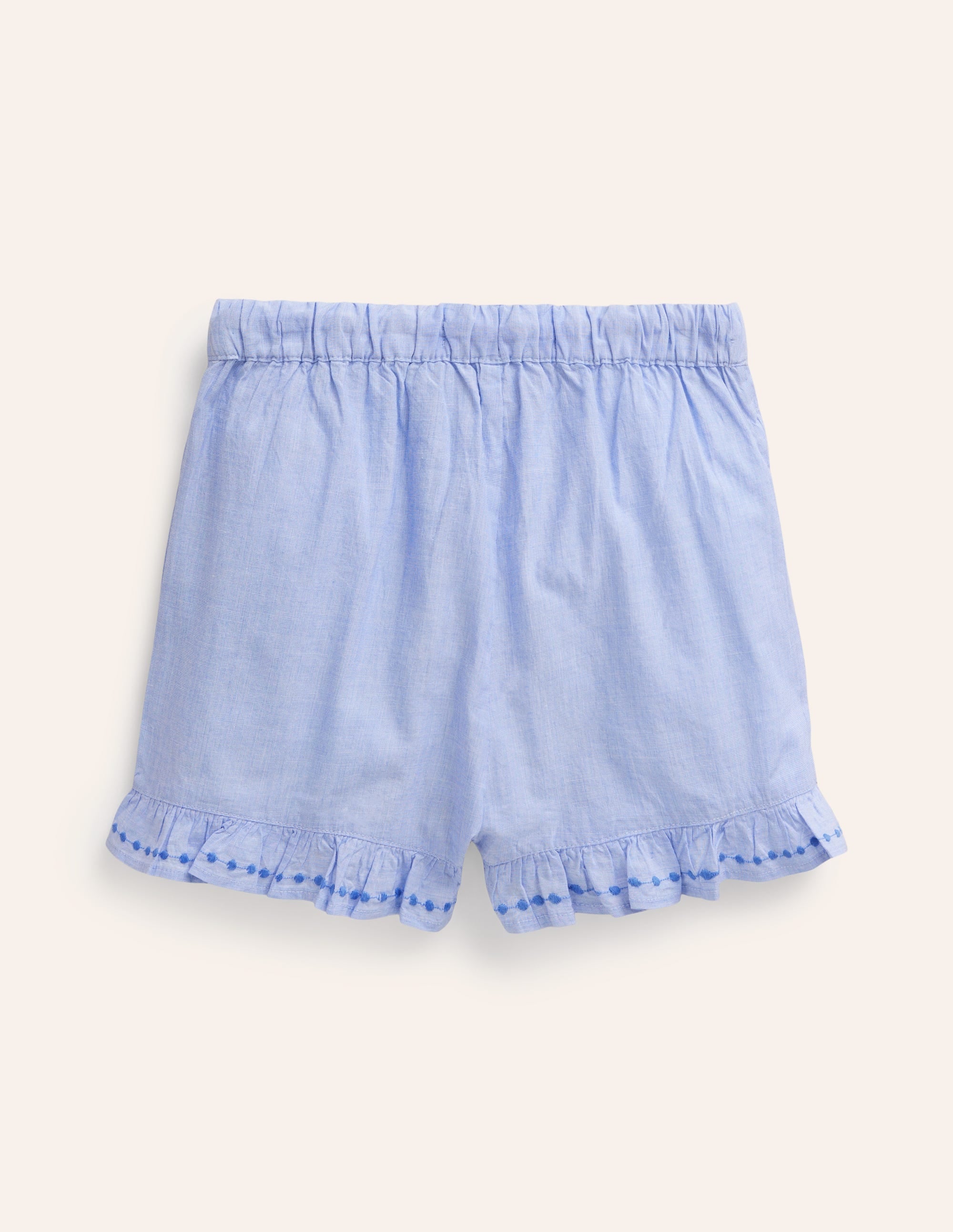 Gewebte Shorts mit Rüschensaum-End-on-End-Stickerei - Image 2