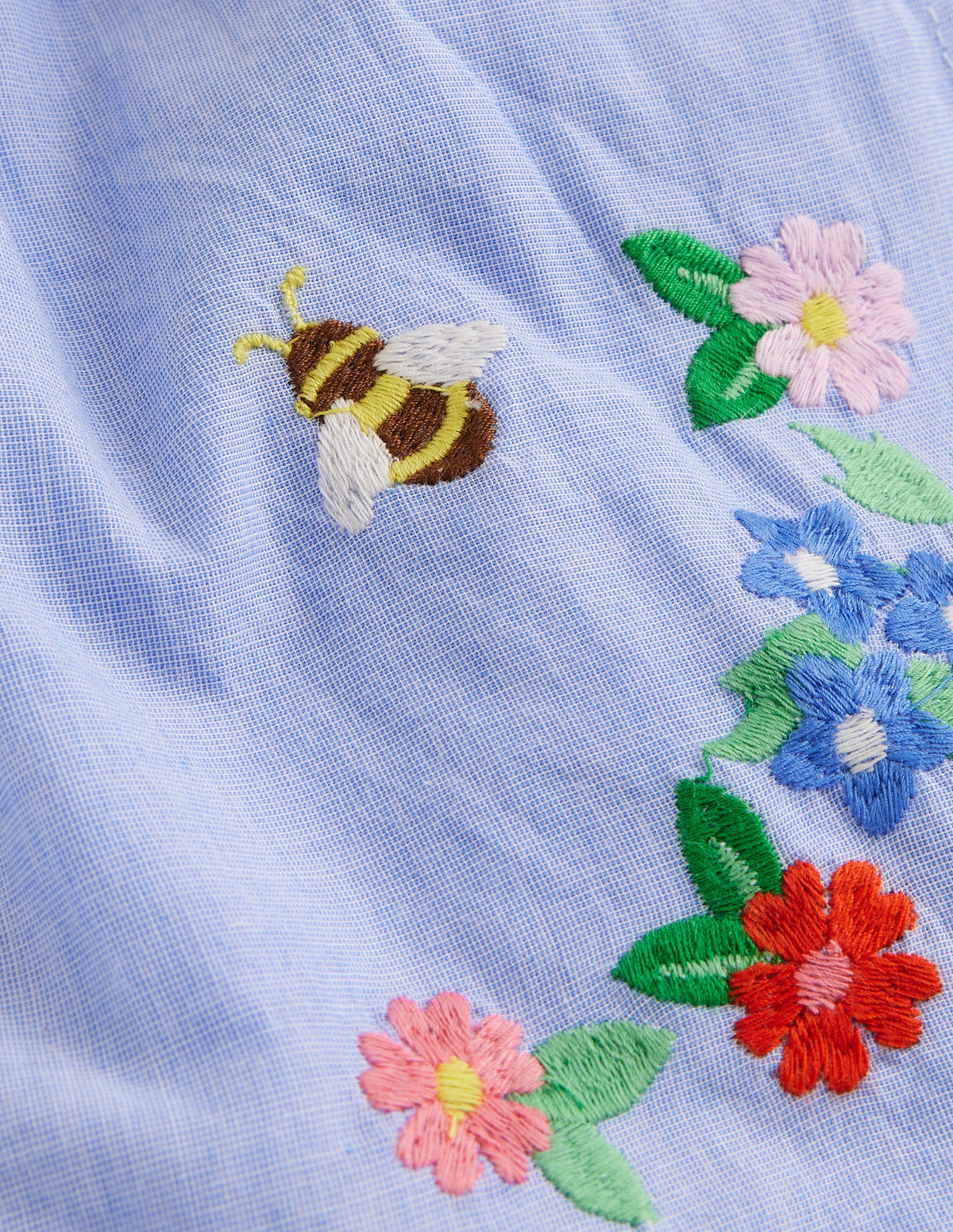 Gewebte Shorts mit Rüschensaum-End-on-End-Stickerei - Image 3