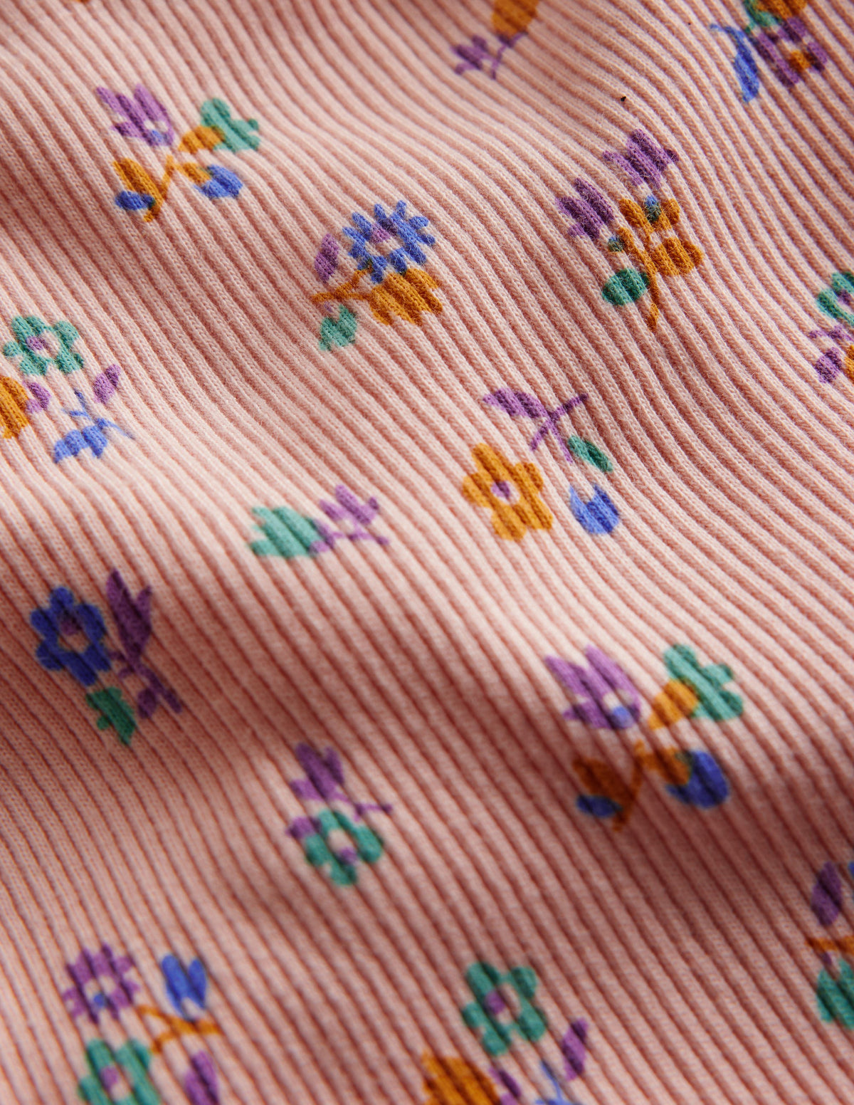 Leggings aus Rippstrick mit Spitzenbesatz-Provence Altrosa Floral - Image 3