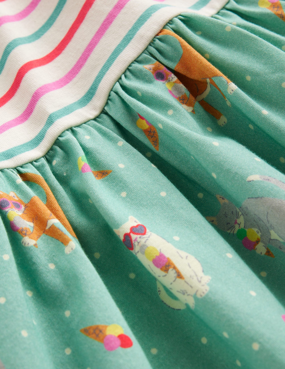 Hotchpotch Jersey-Kleid-Korsika-Blau Urlaub Katzen-3