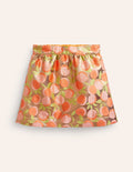 Jupe en jacquard métallisé-Jacquard pêche doré
