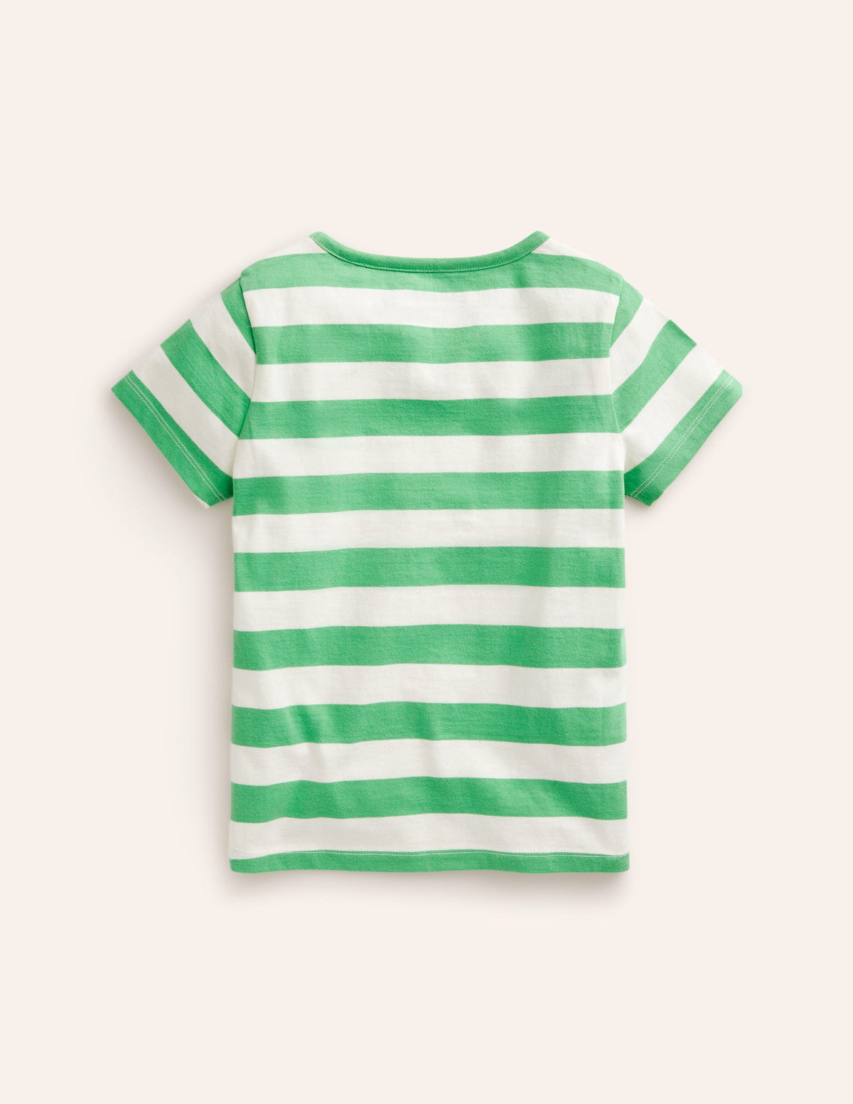 Kurzärmeliges T-Shirt mit Applikation-Rosa/Naturweiß Luchs-2