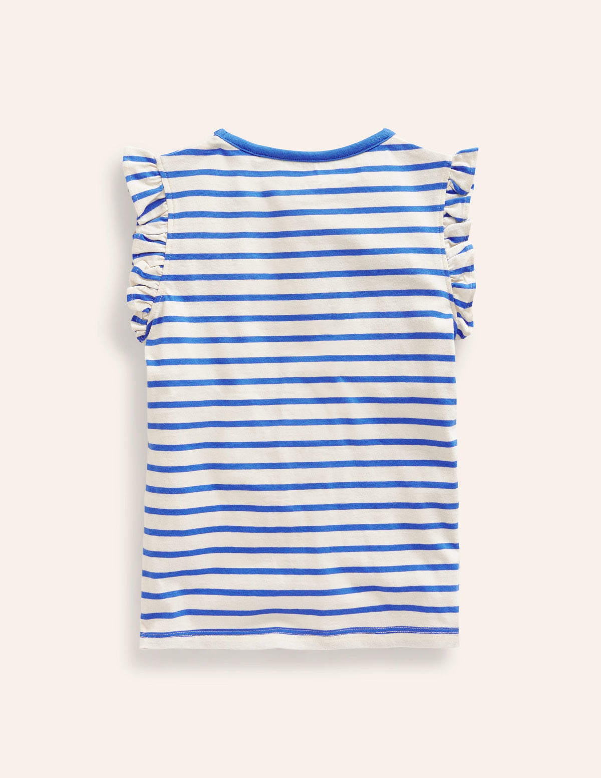 Flutter Short Sleeve T-Shirt-Vanilla Pod/ Cabanna Blue - Image 2