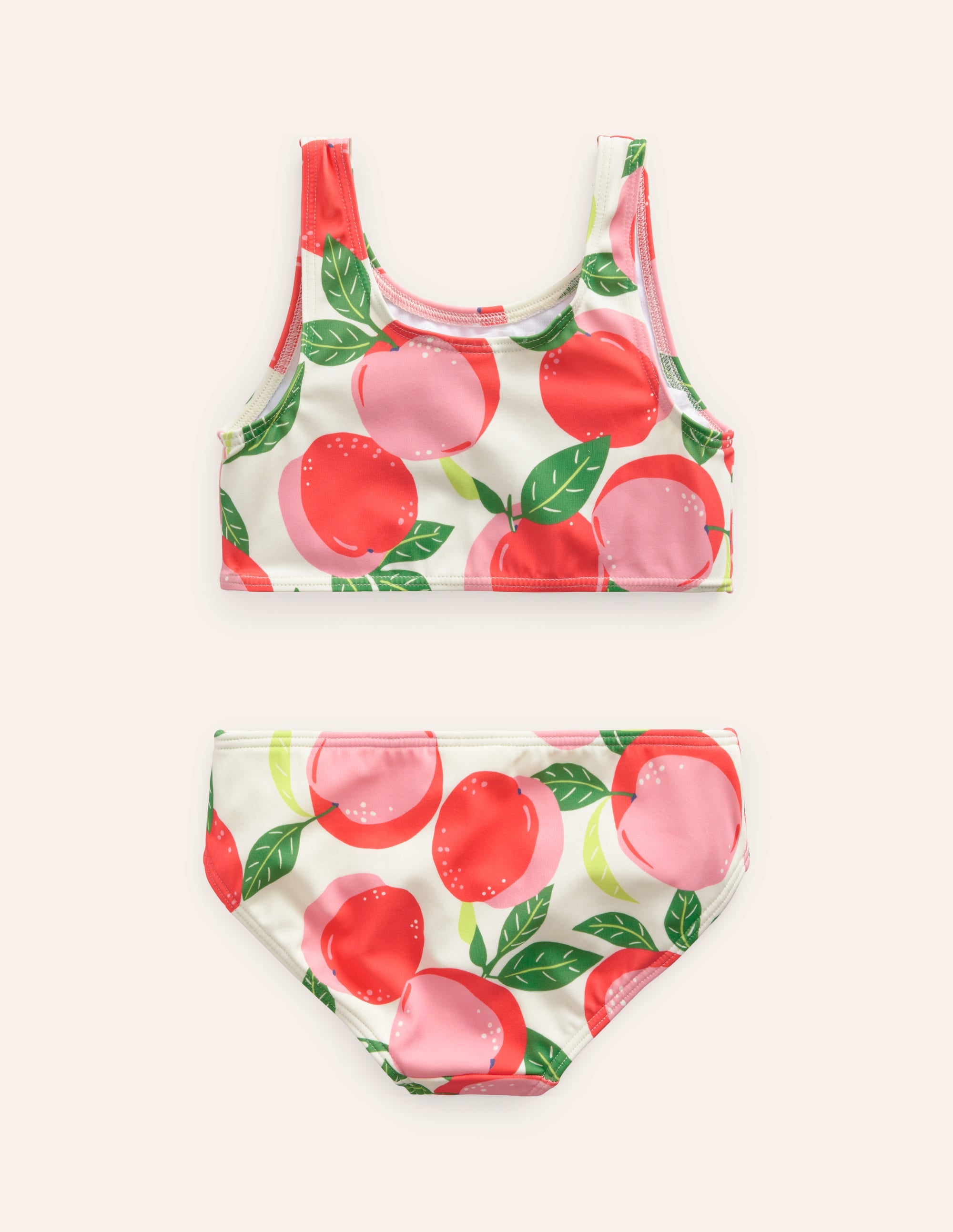 Bikini mit lustigem Druck-Provence Staubrosa Pfirsiche - Image 2
