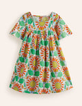Leichtes Freizeitkleid-Bunt Gänseblümchen