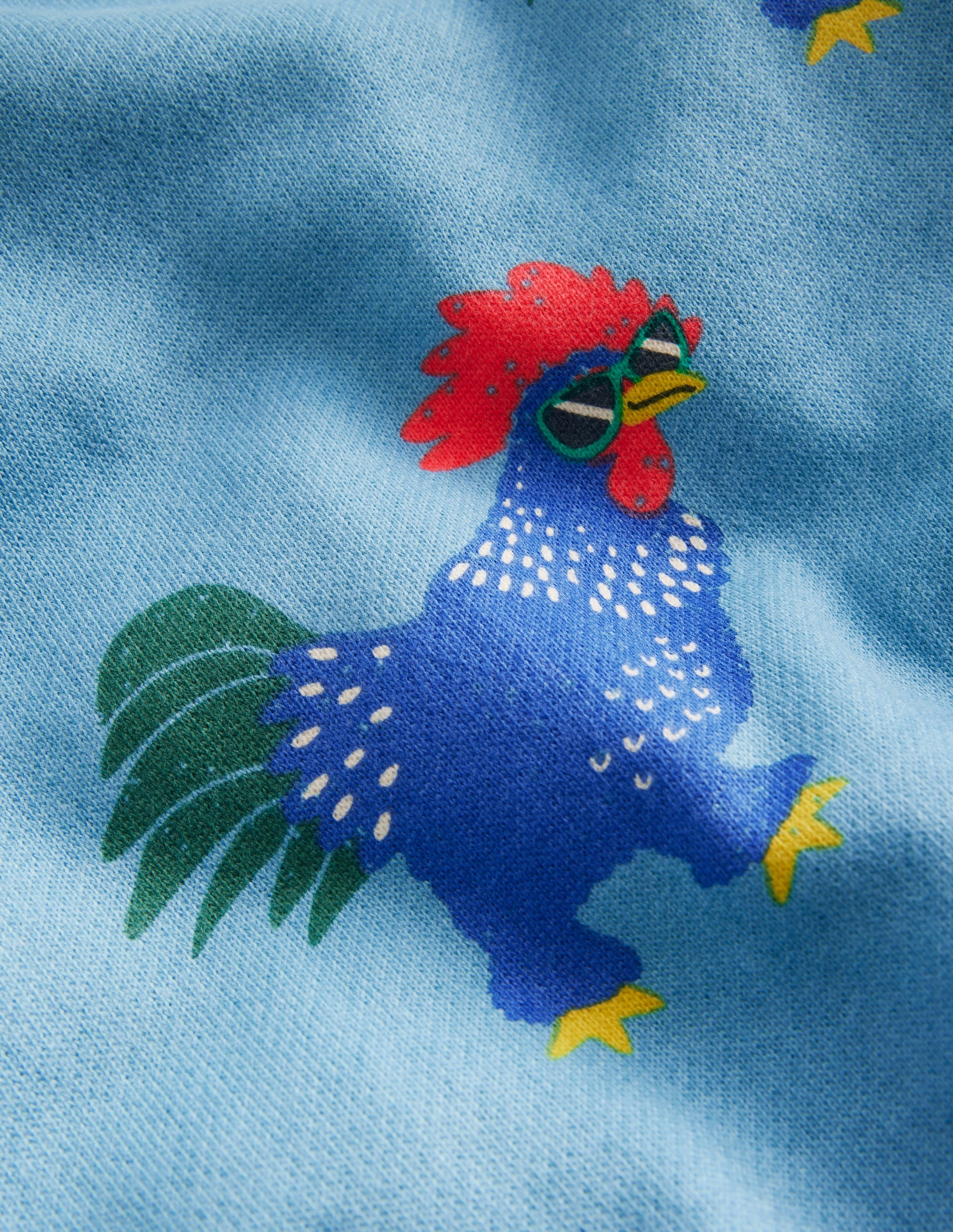 Bedrucktes Sweatshirt mit lockerer Passform-Pavillion Blau Hähnchen - Image 3