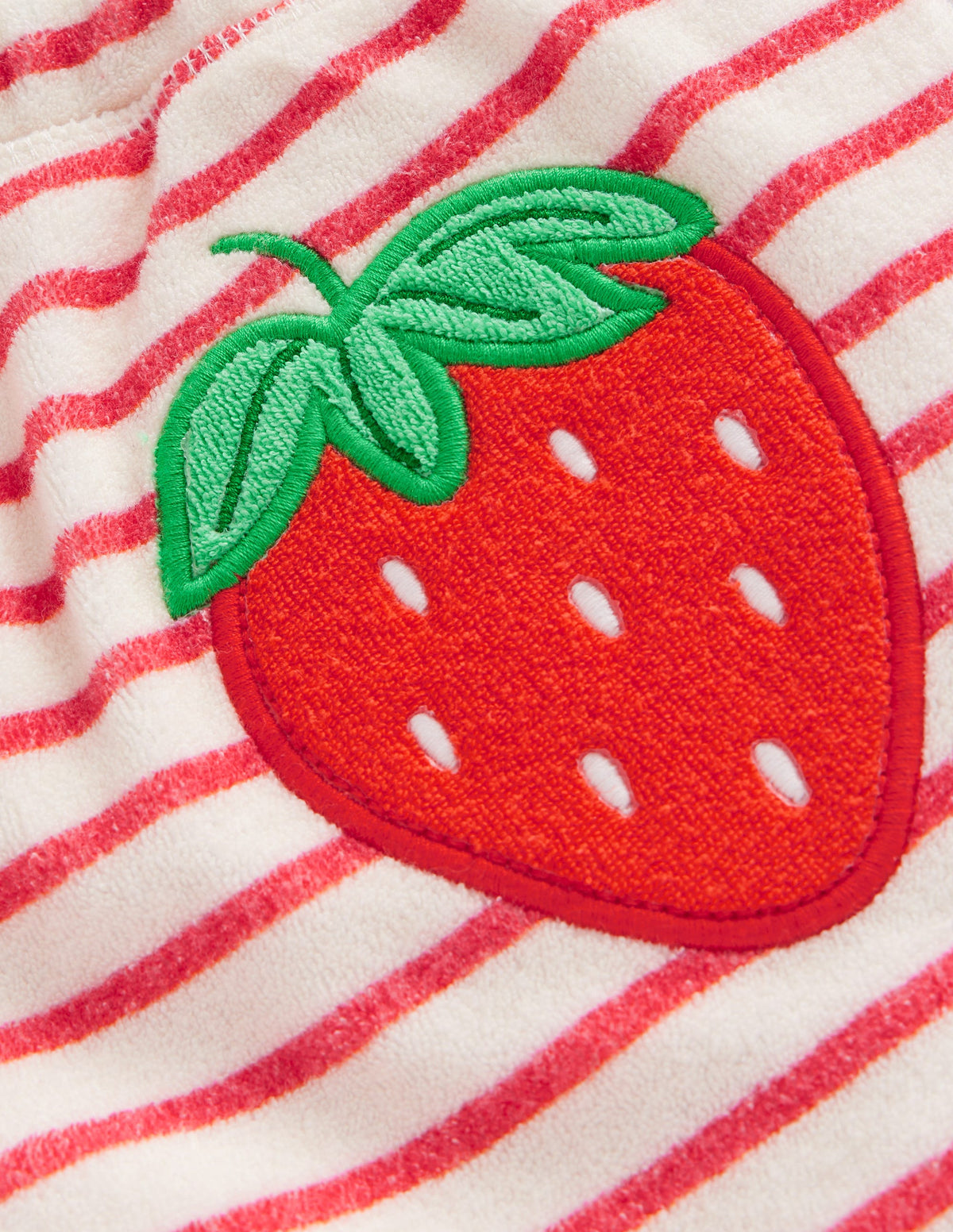 Short imprimé en éponge-Rayé fraise rouge confiture - Image 3