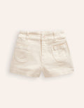 Shorts mit hohem Bund-Vanille Weiß