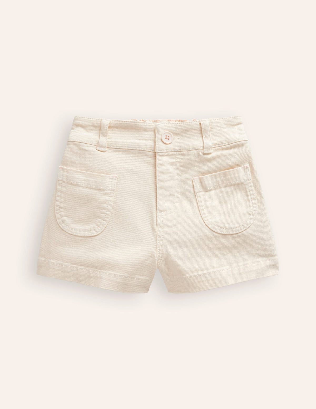 Shorts mit hohem Bund-Vanille Weiß-1