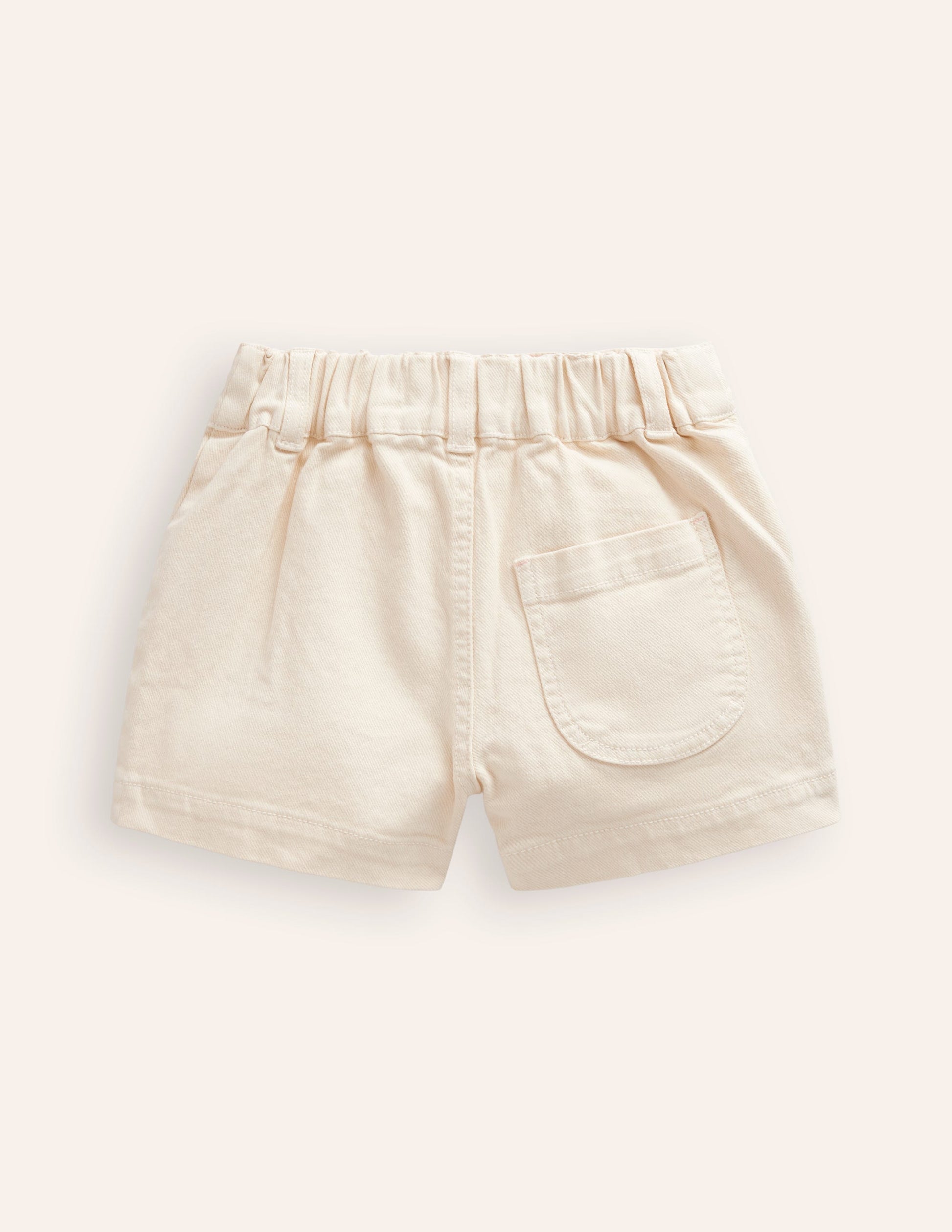 Shorts mit hohem Bund-Vanille Weiß-2