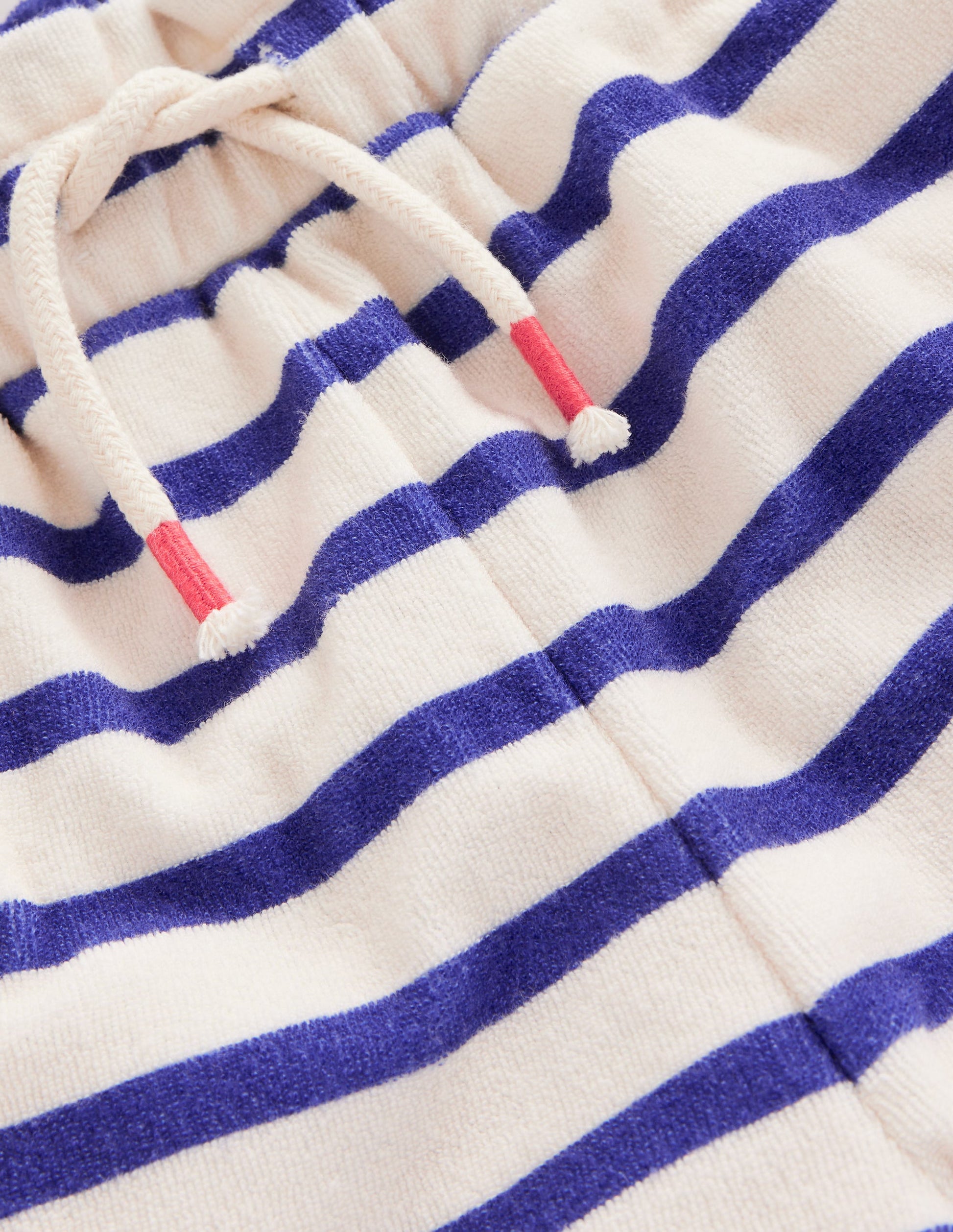 Towelling Trousers-Navy/ Ivory Stripe-3