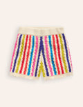 Gestreifte Strick-Shorts-Bunt Streifen