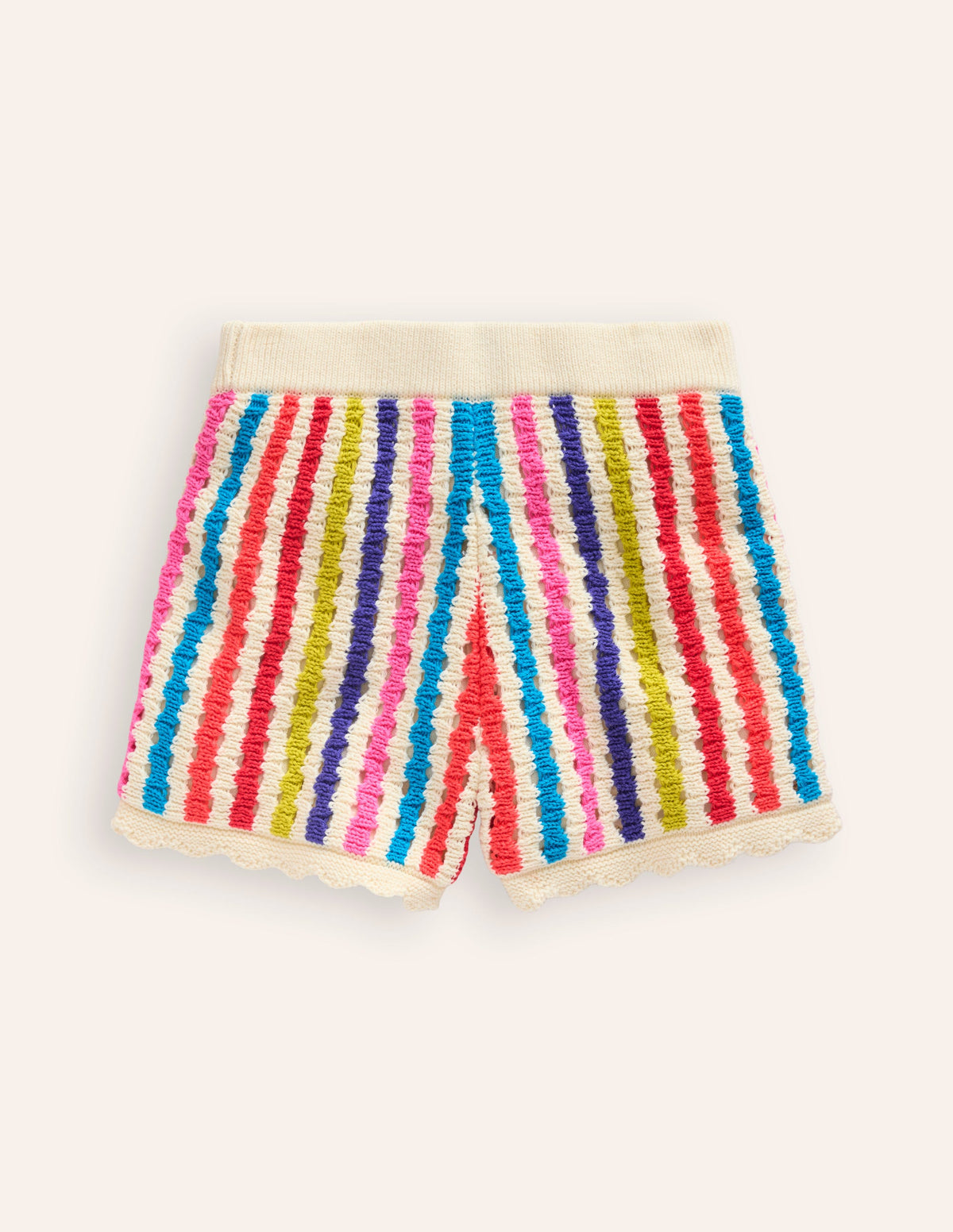 Gestreifte Strick-Shorts-Bunt Streifen - Image 2