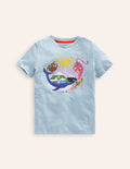 Printed T-shirt-Blue Earth