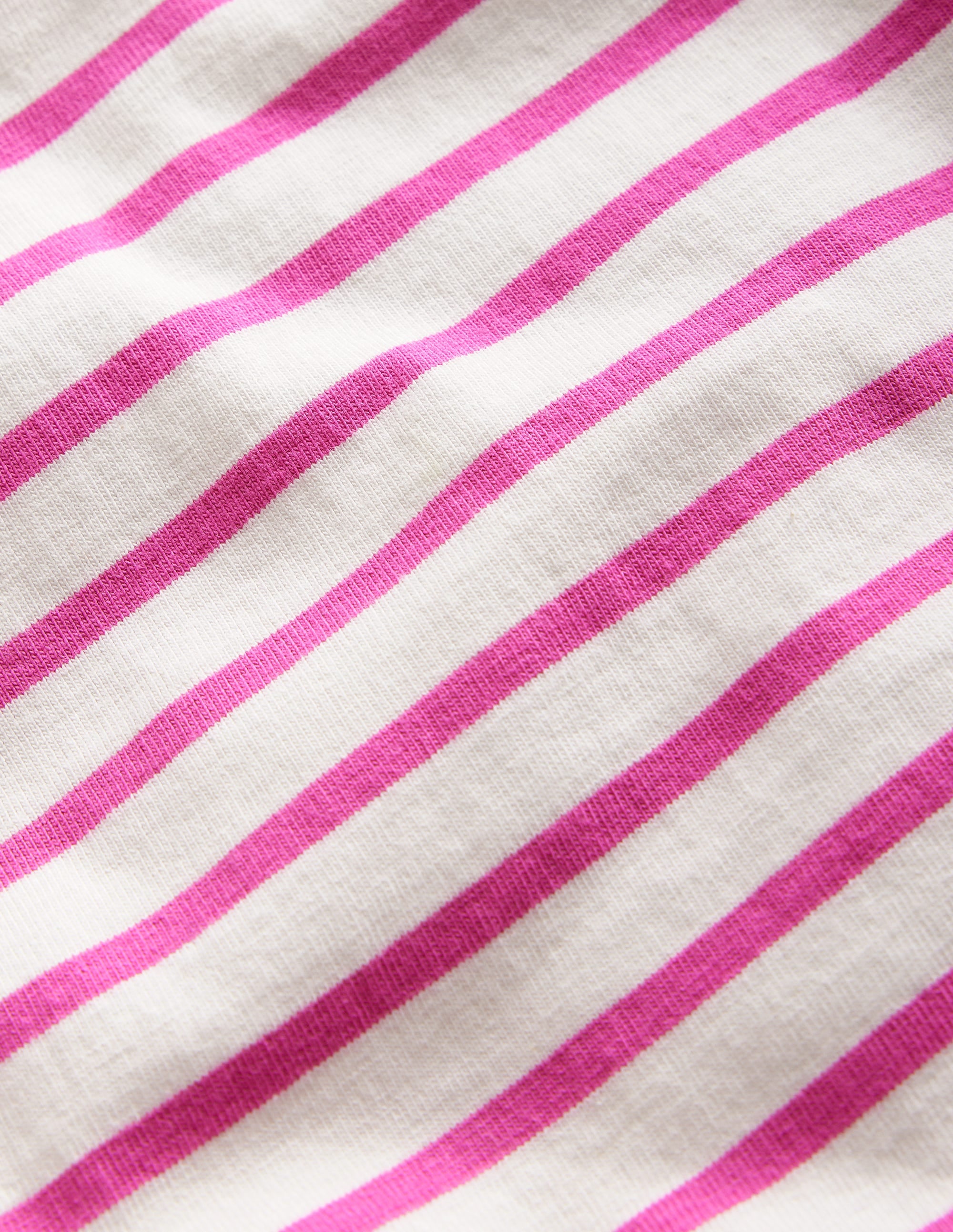 Marinière manches courtes-Rose bonheur/ivoire - Image 3