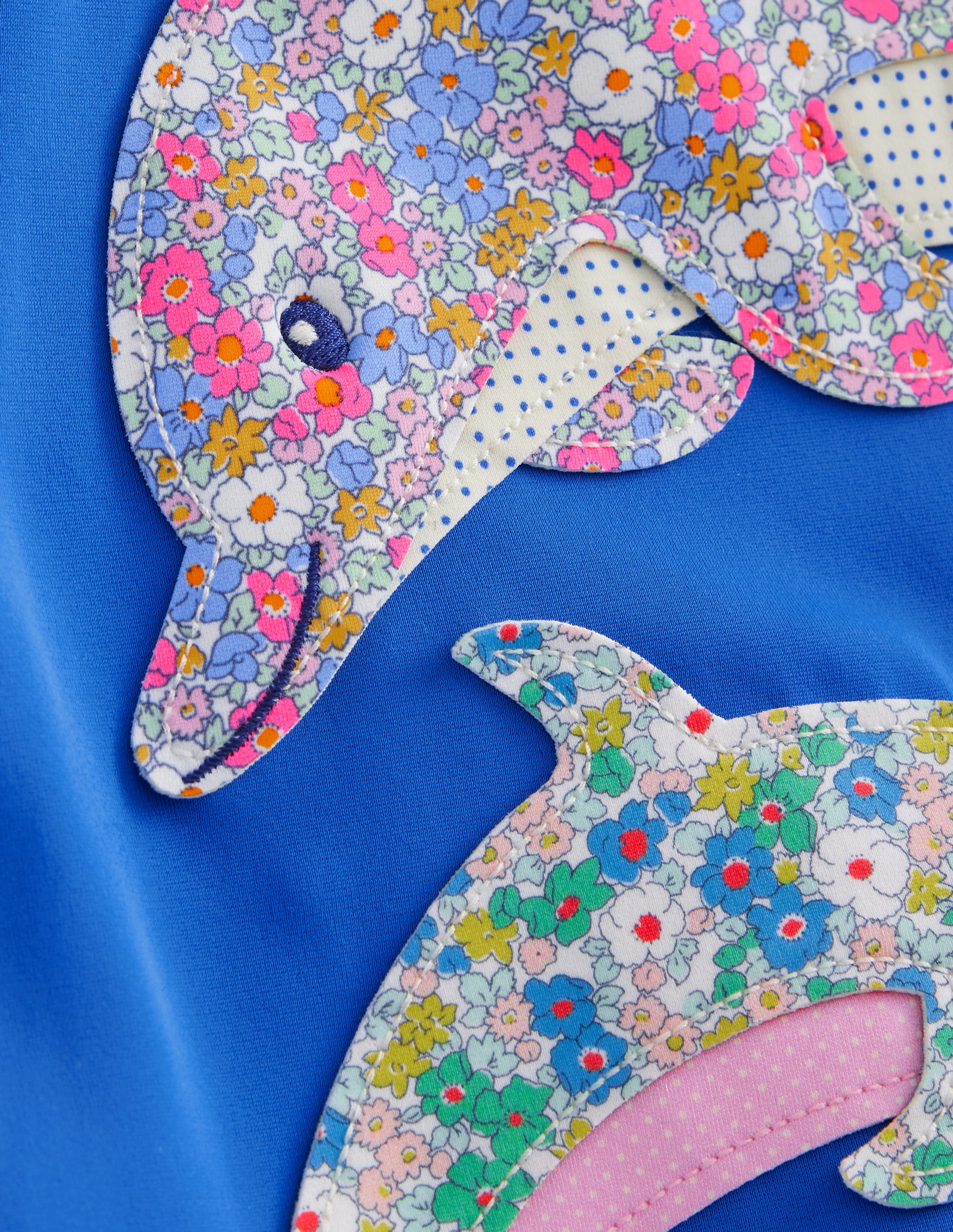 Badeanzug mit lustigen Applikationen-Meeresblau Delfin - Image 3