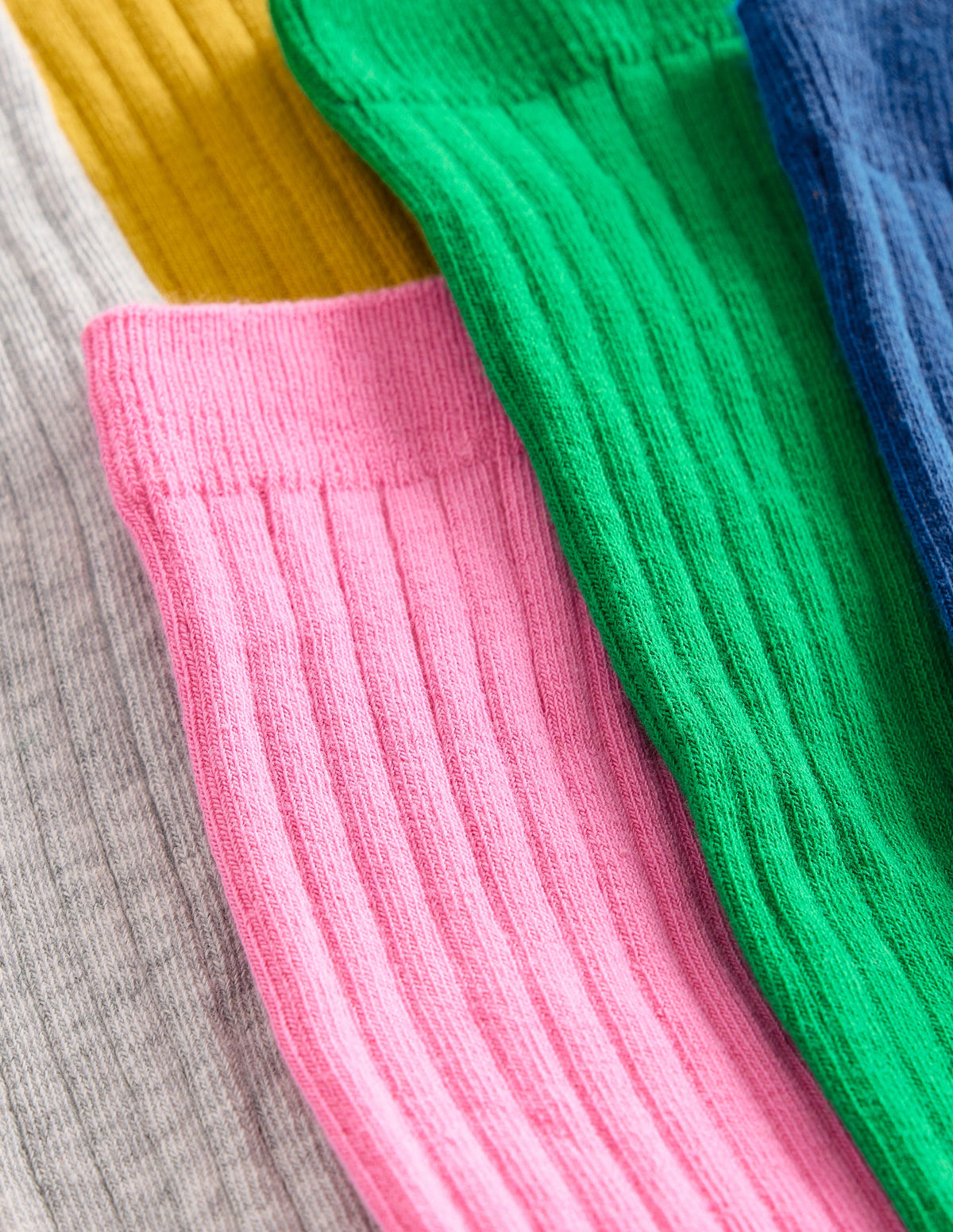 5er-Pack Rippstrick-Kniestrümpfe-Regenbogen-2