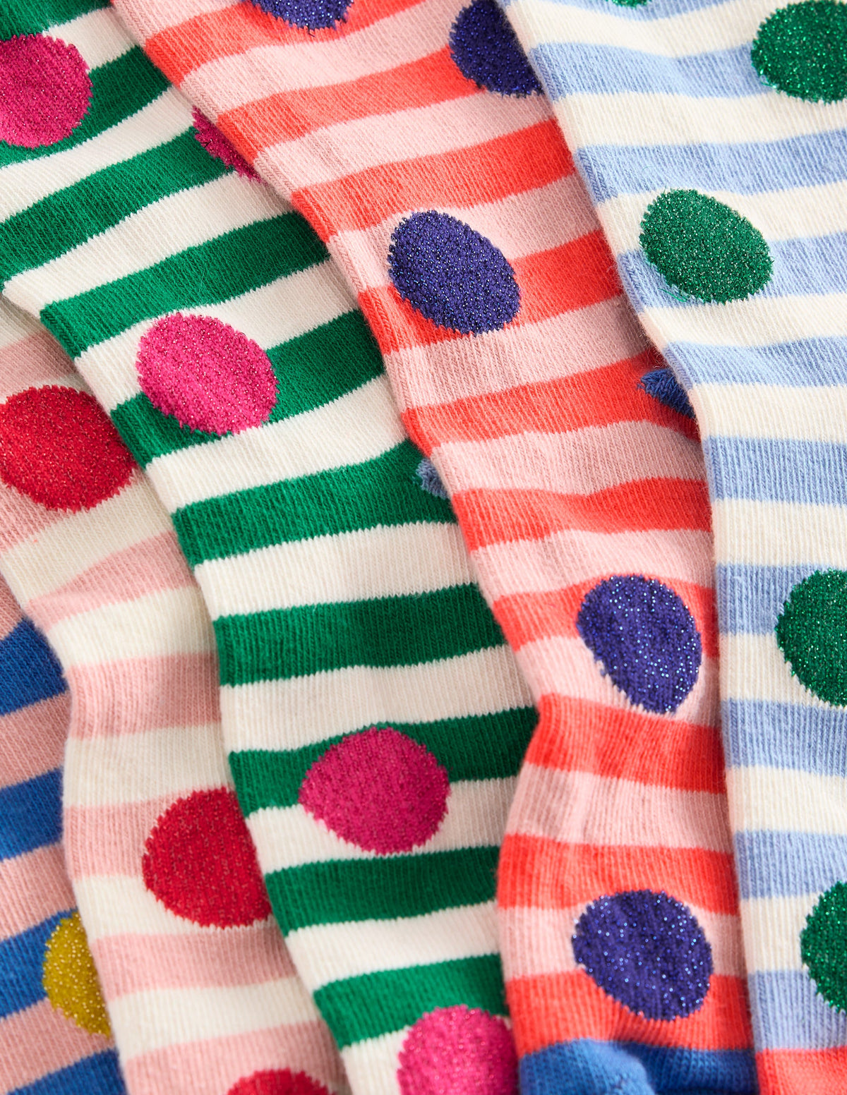 5 paires de chaussettes-Pois et rayures multi - Image 2