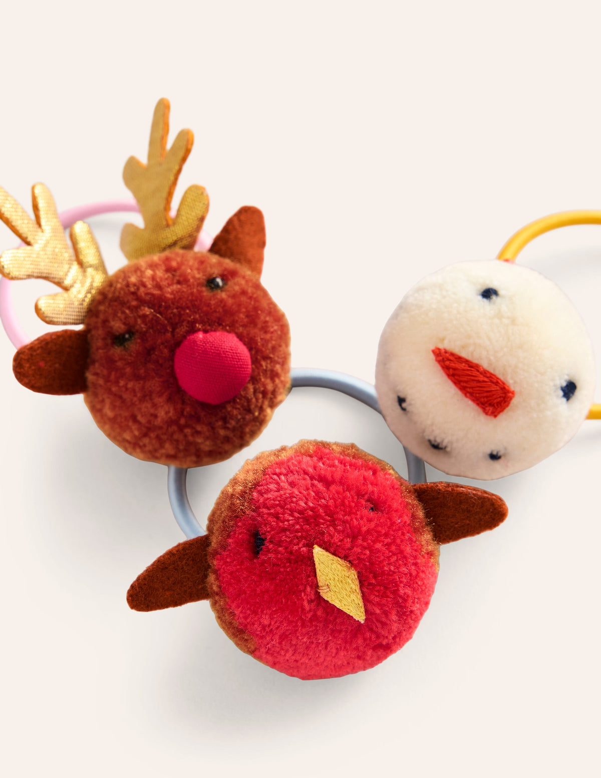 Bommel-Haarbänder 3er-Pack-Bunt Festlich - Image 2