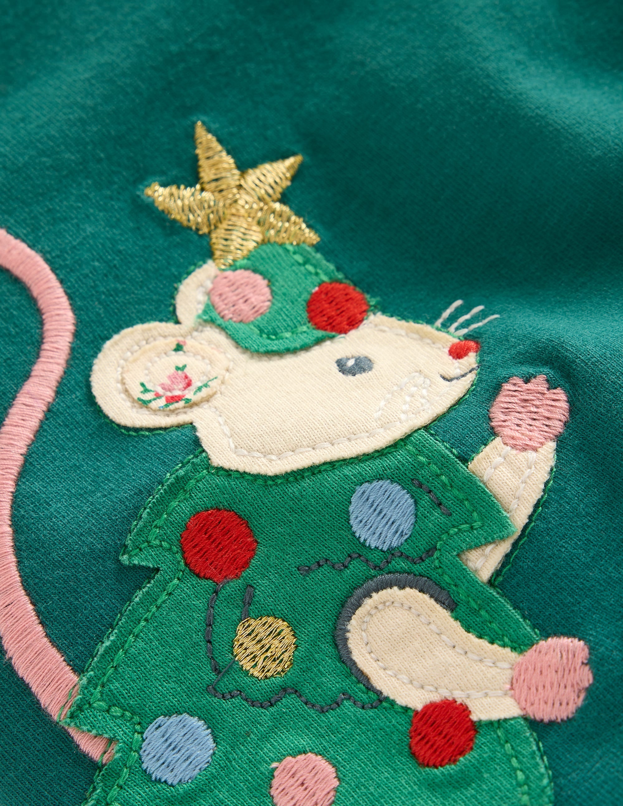 Legging à appliqué-Copains curieux vert bijou - Image 3
