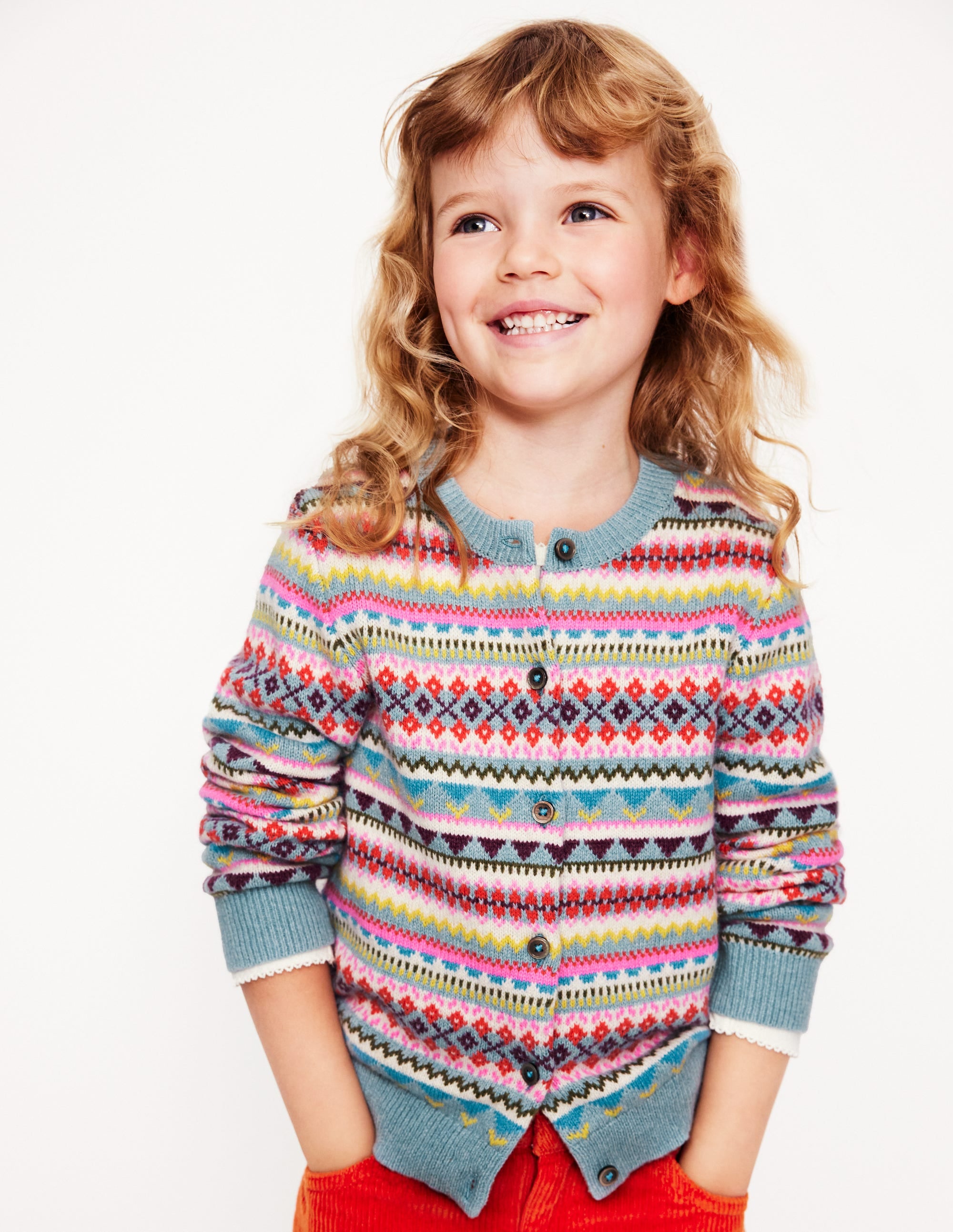 Edie Fair-Isle-Strickjacke-Bachblau Fair-Isle - Image 8