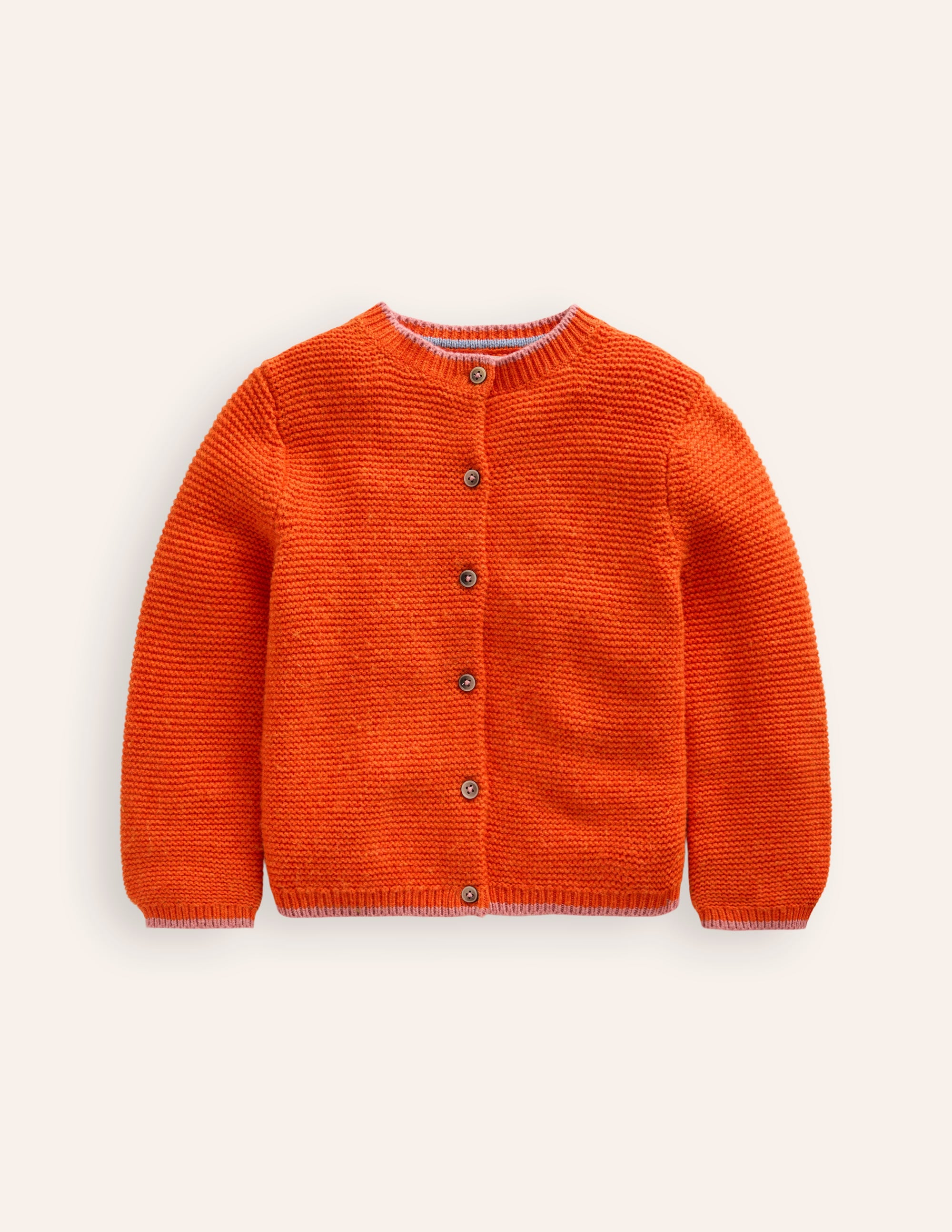 Gilet texturé-Orange foncé - Image 1