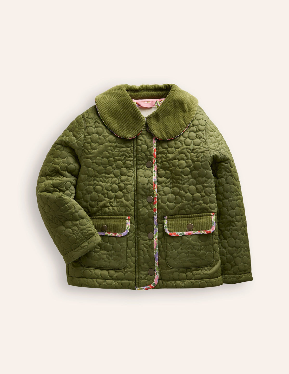 Klassische Steppjacke-Wald Moosgrün-1