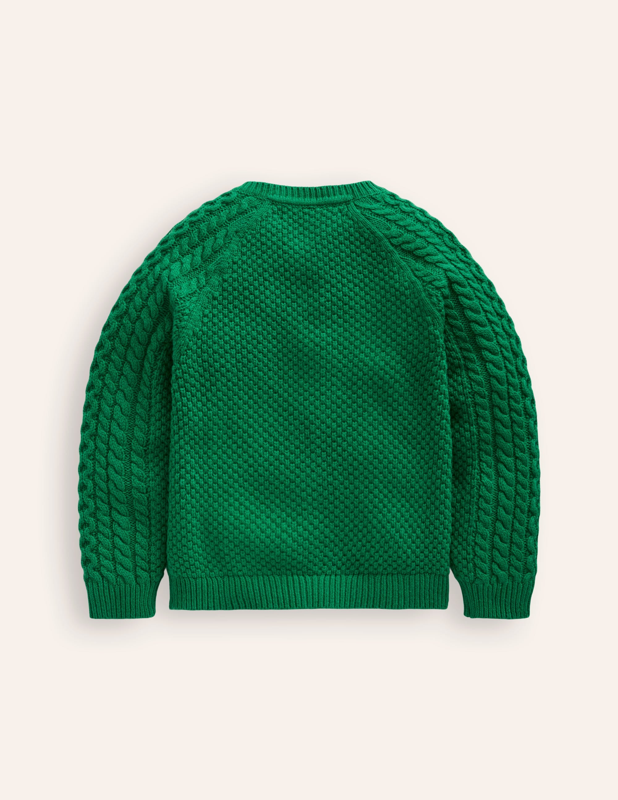 Strickjacke mit Zopfmuster-Dunkelgrün - Image 2