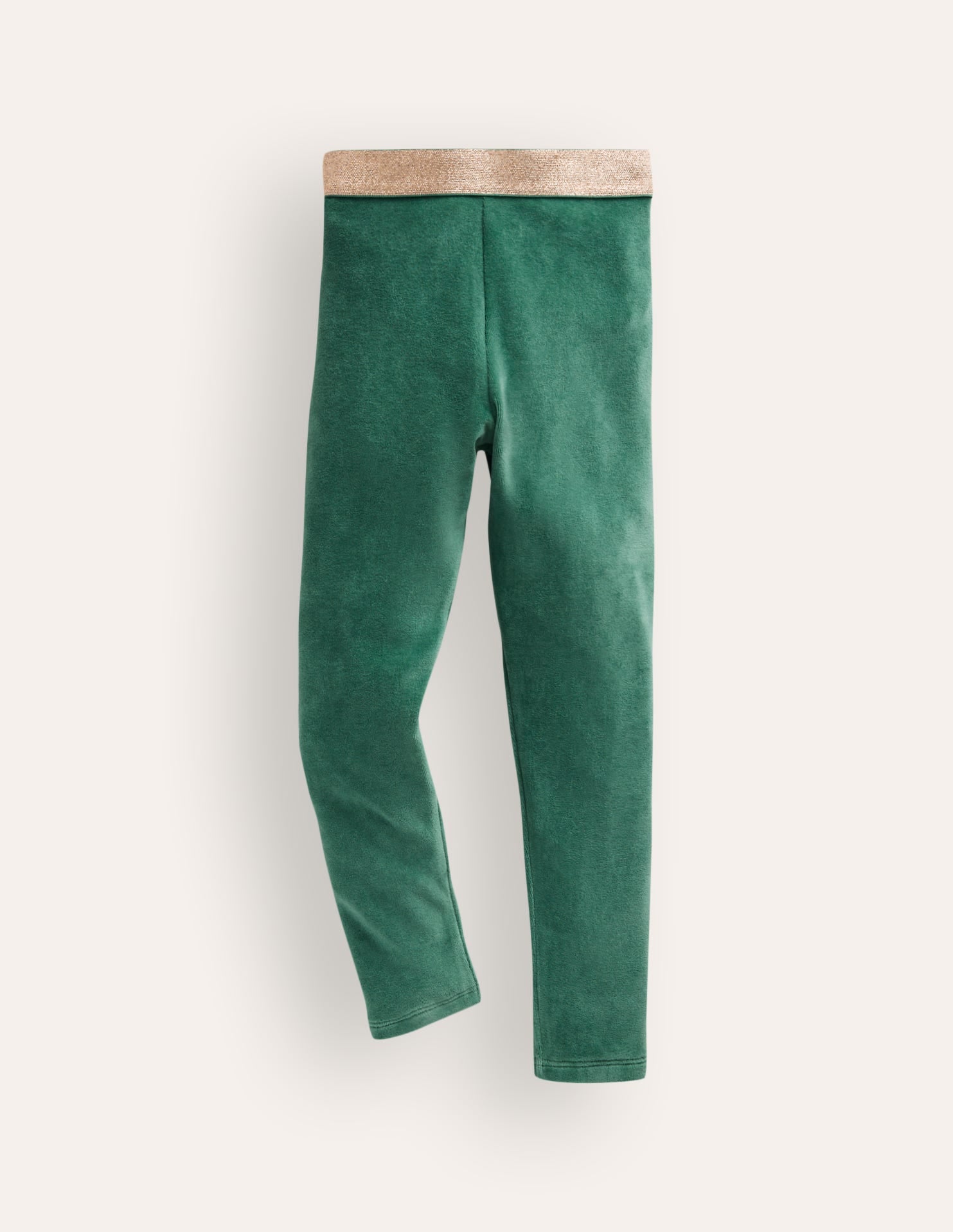 Leggings aus Samt-Jade - Image 1