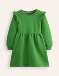 Robe-sweat à fleurs en jacquard-Vert menthe