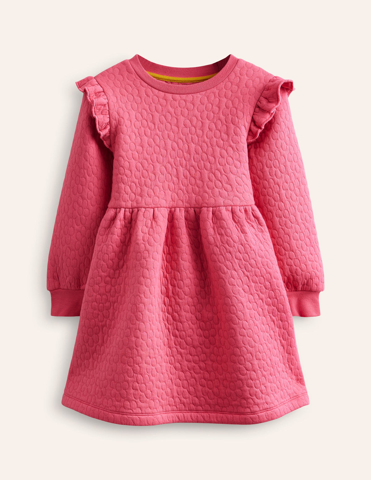 Robe-sweat à fleurs en jacquard-Rose pétale - Image 1