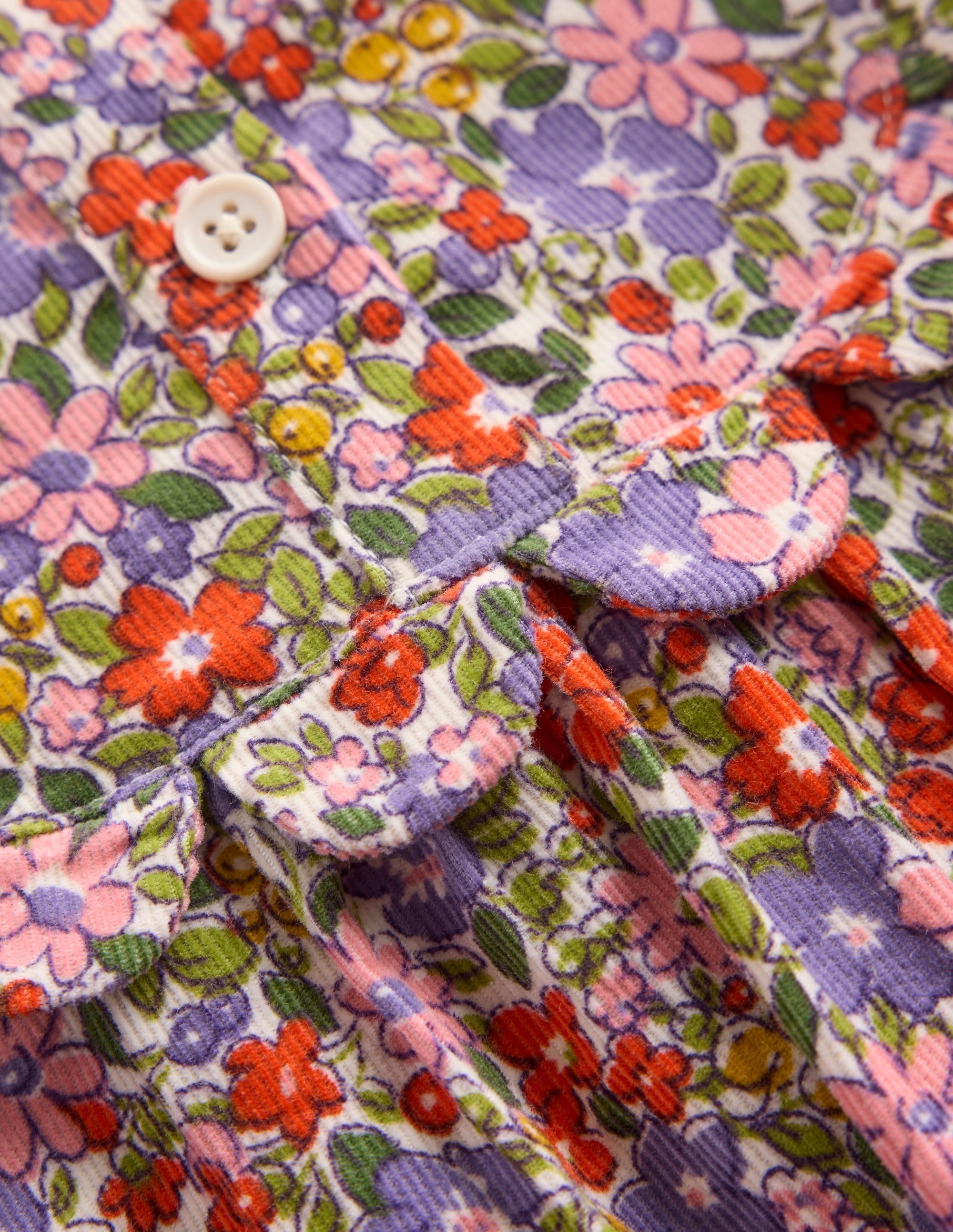 Norah Cordkleid mit Muschelsaum-Aster Violett Blumenbeet - Image 3
