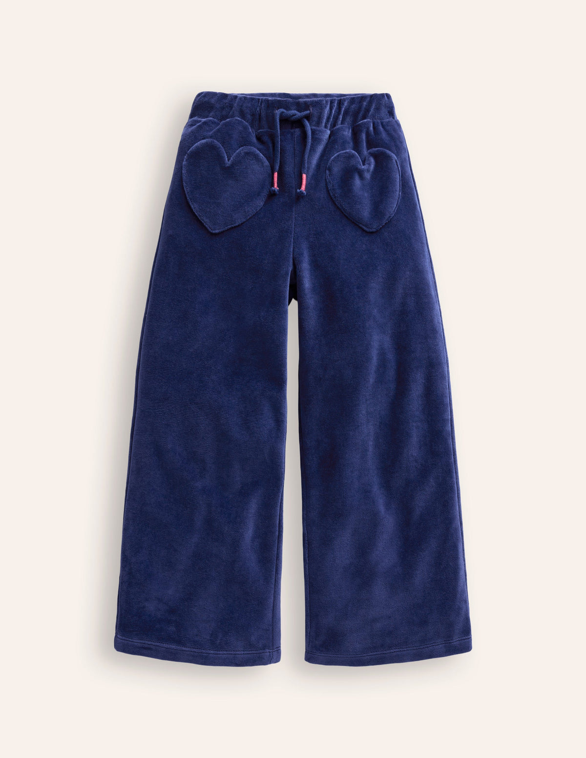Samt-Jogginghose mit Herztasche-Aristocratic Blue/ Ivory Stripe - Image 1