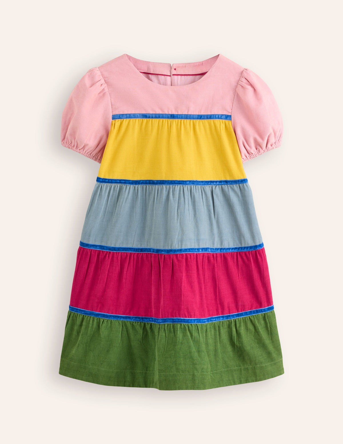 Gestuftes Cord-Kleid mit Verschnörkelungen-Arc-en-ciel multi - Image 1