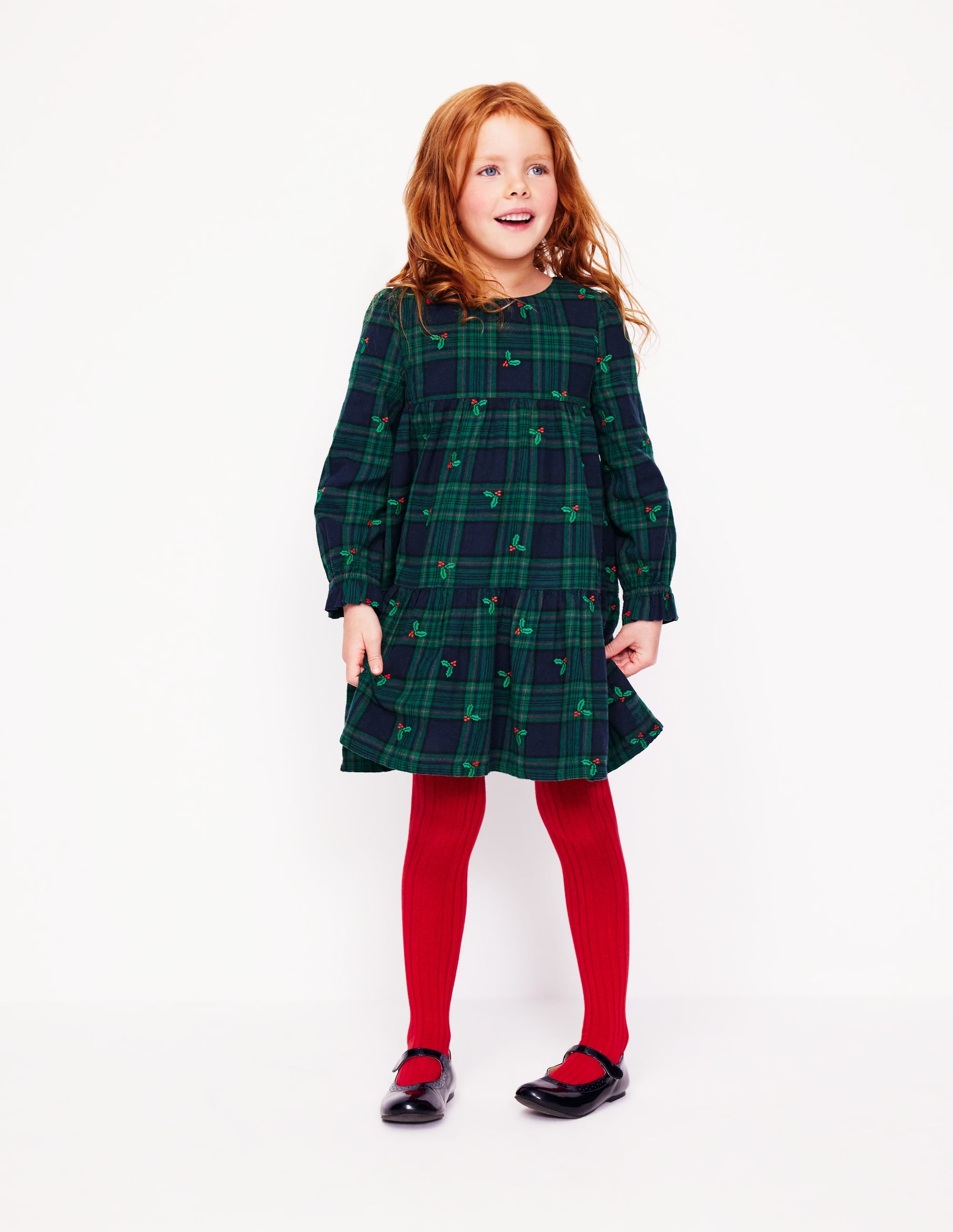 Betsy Stufenkleid zum Herumwirbeln-Blackwatch Karo Holly - Image 1
