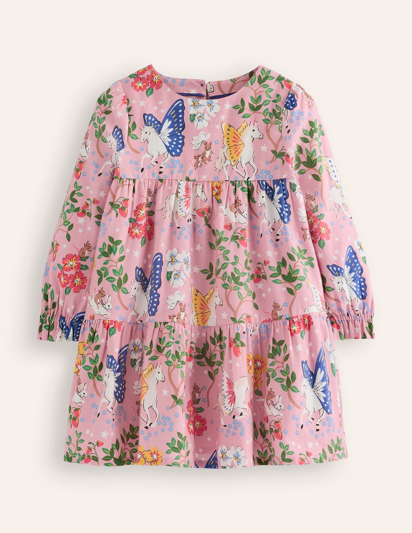 Betsy Stufenkleid zum Herumwirbeln-Vintage Rosa Zauberwald-1