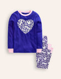 Pyjama long douillet-Écureuil bleu saphir
