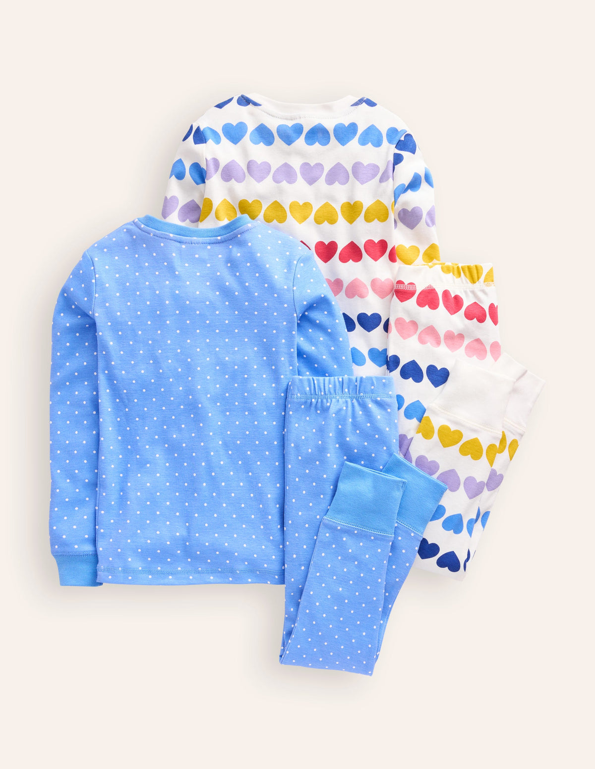 Twin Pack Snug Pyjamas-Fair Isle Hearts - Image 2