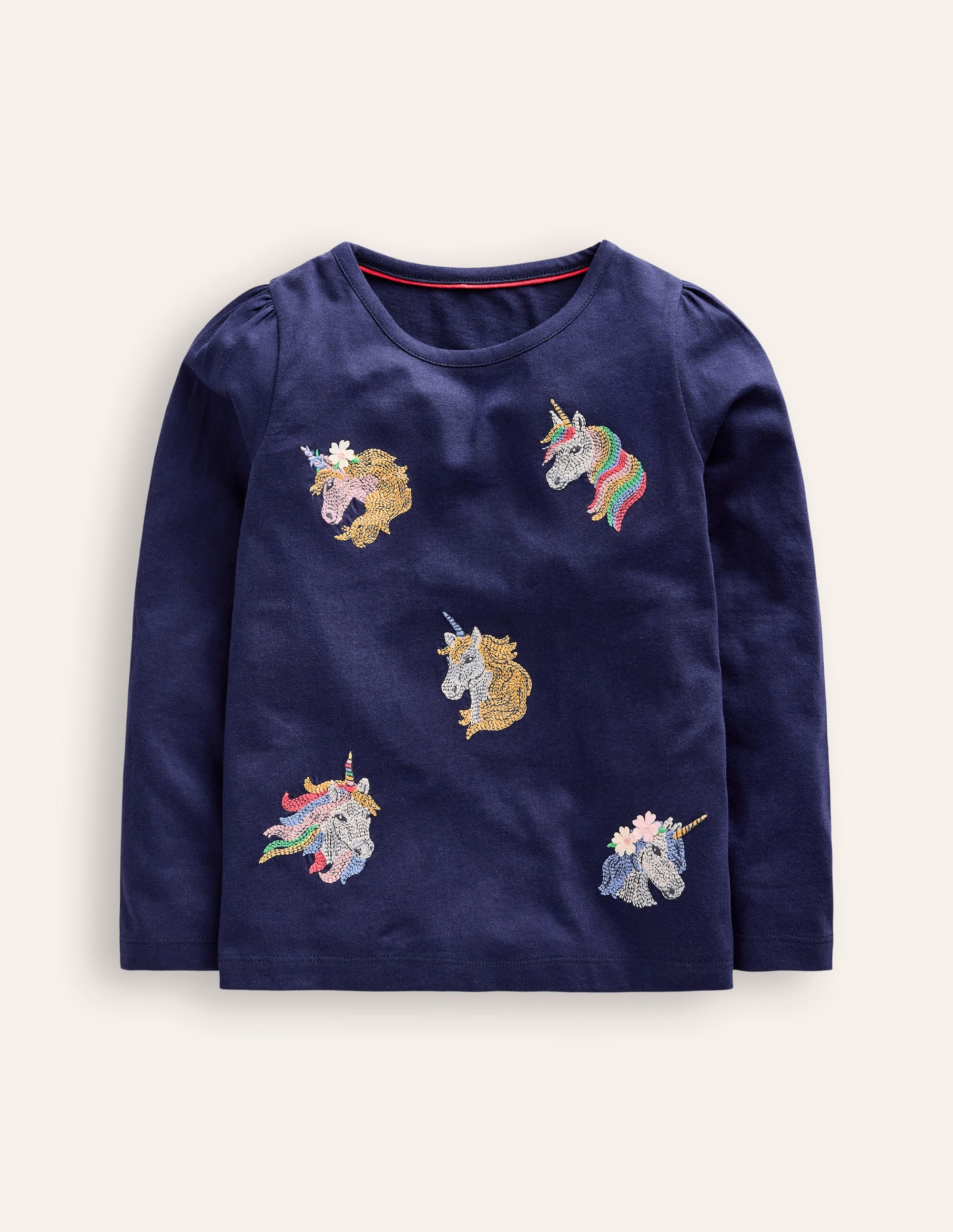 Superstitch-Oberteil mit Puffärmeln-Steuerbordblau Einhörner - Image 1