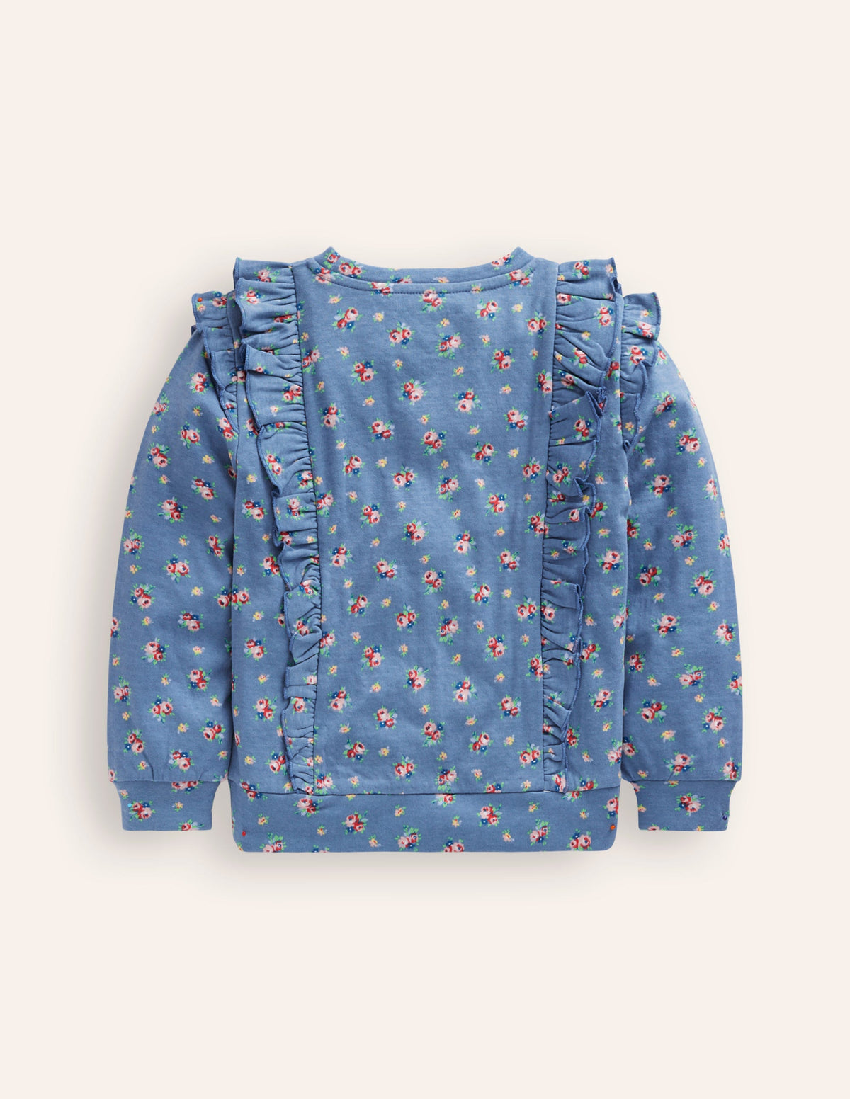 Sweatshirt mit Rüschen-Print-Blauhäher Blumenstrauß - Image 2